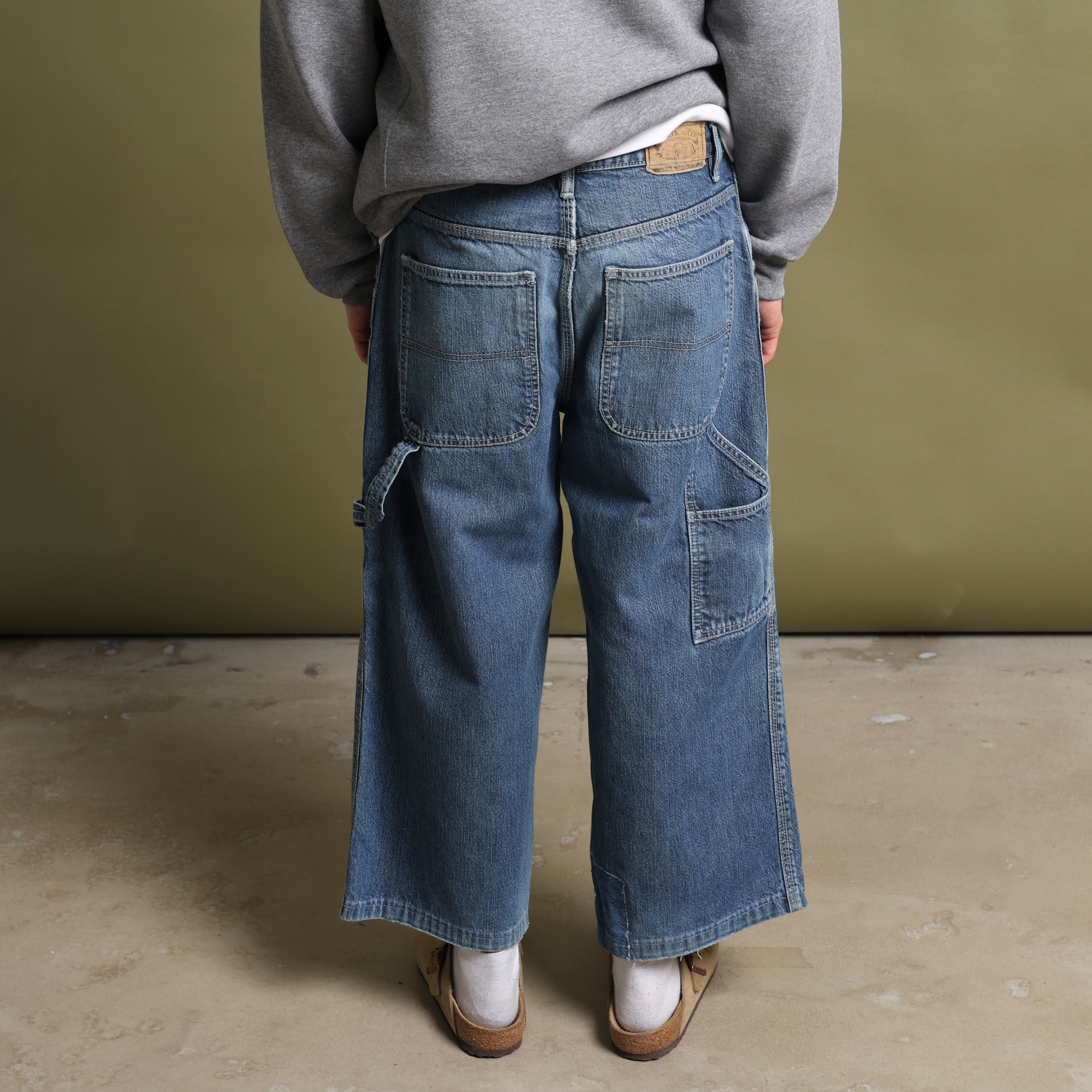Vintage 90's Baggy Carpenter Jeans W32 x L23 Blue Denim