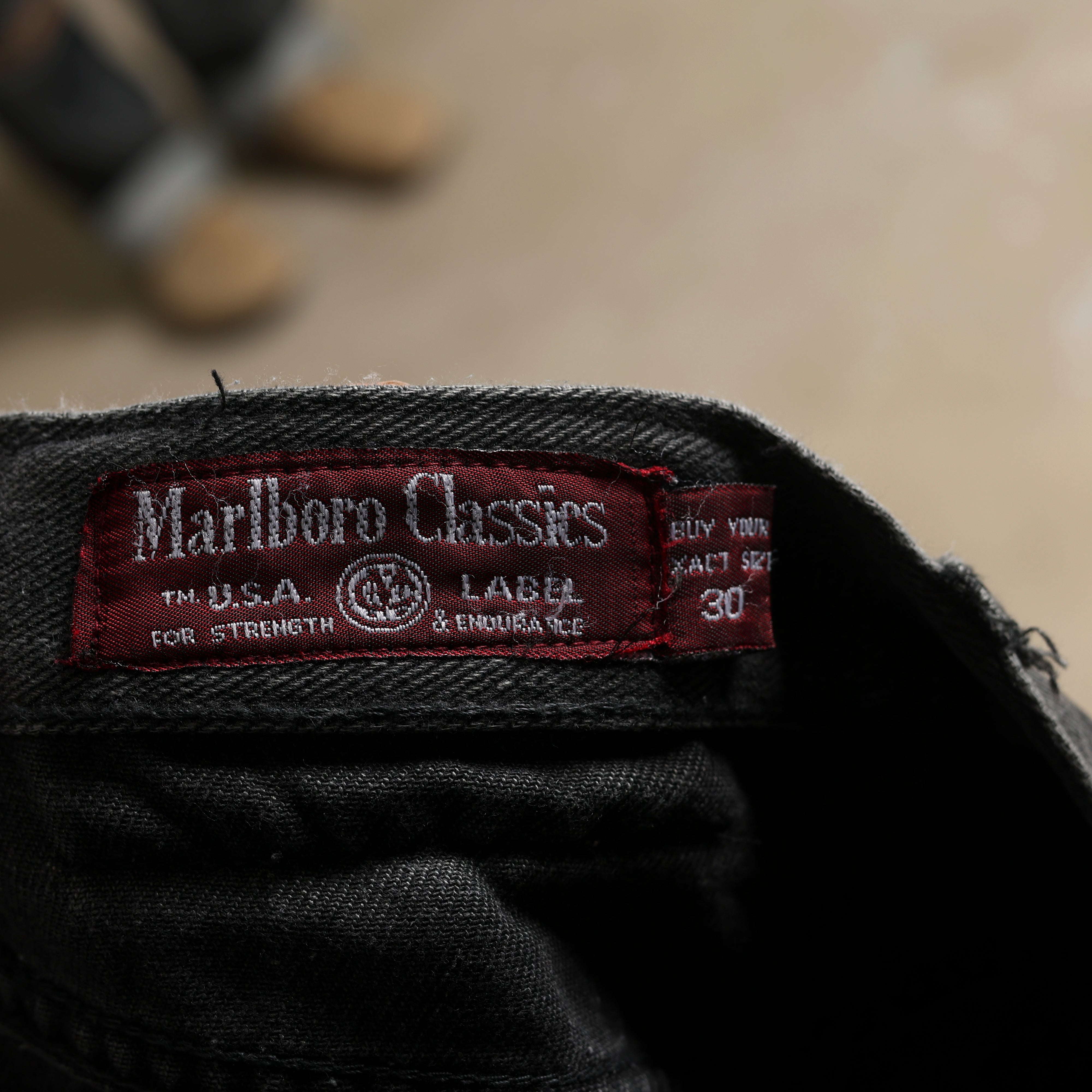 Vintage Marlboro Jeans W30 x L30 Black Faded Denim
