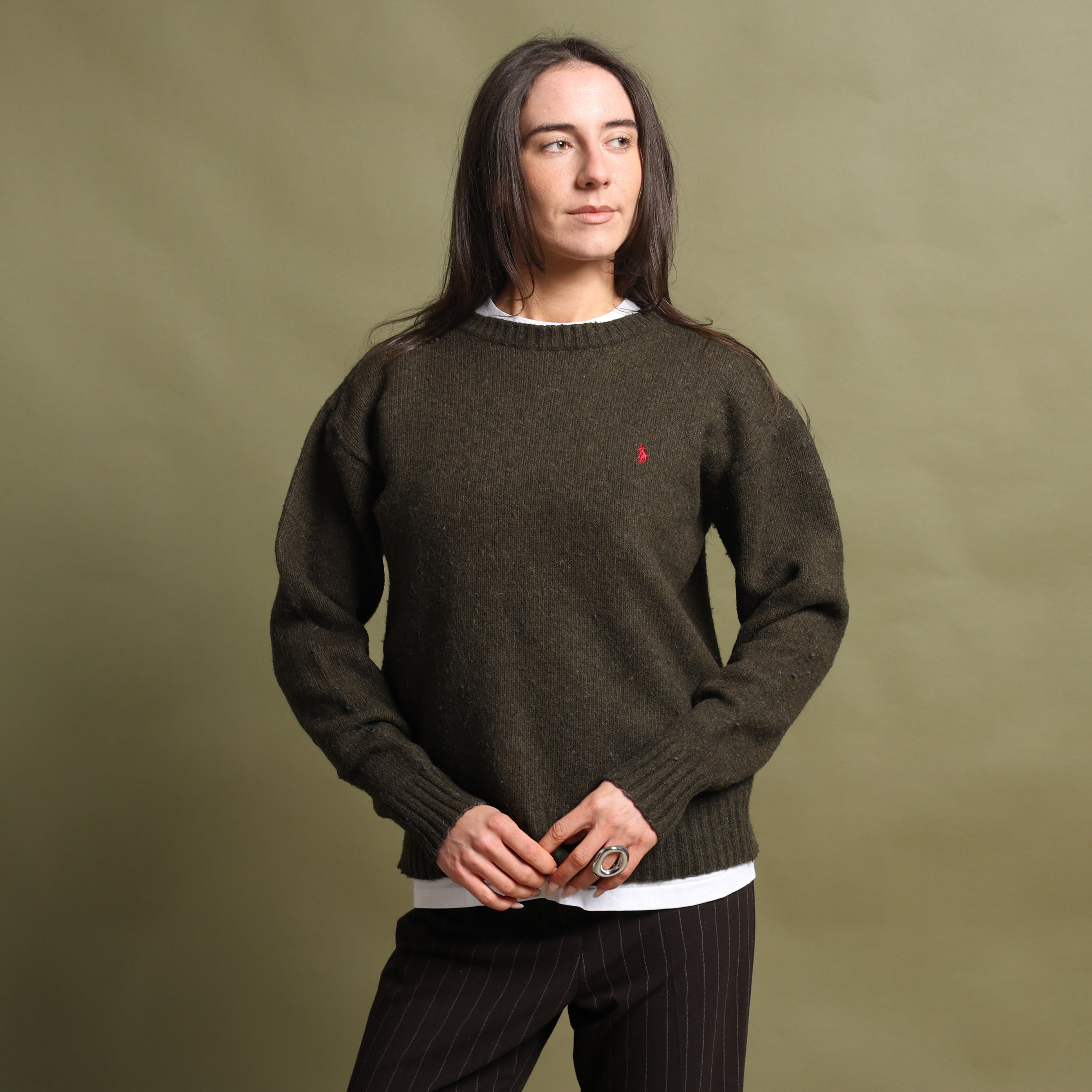 Vintage Polo Ralph Lauren Jumper M Forest green Wool
