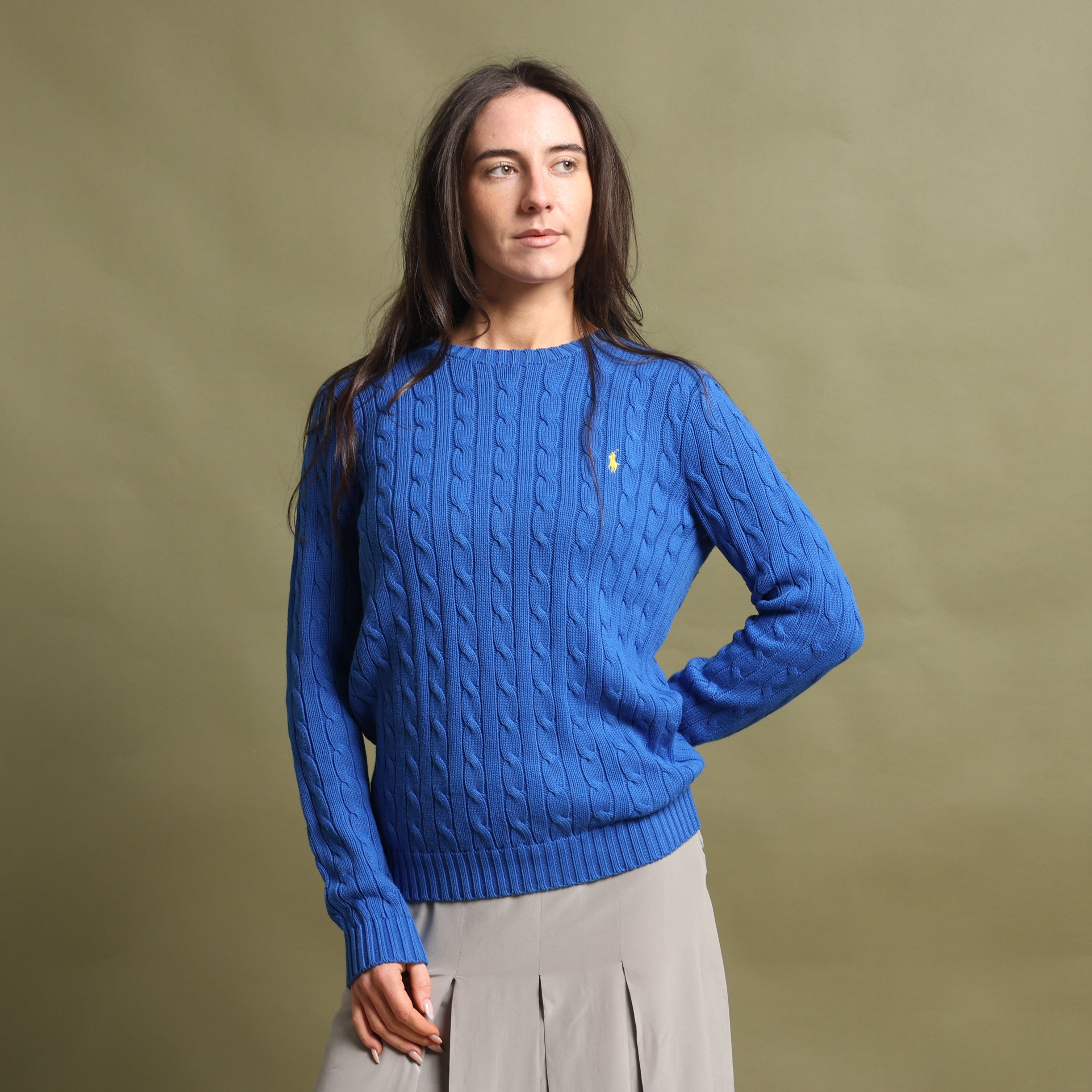 Vintage Ralph Lauren Jumper M Blue Cotton