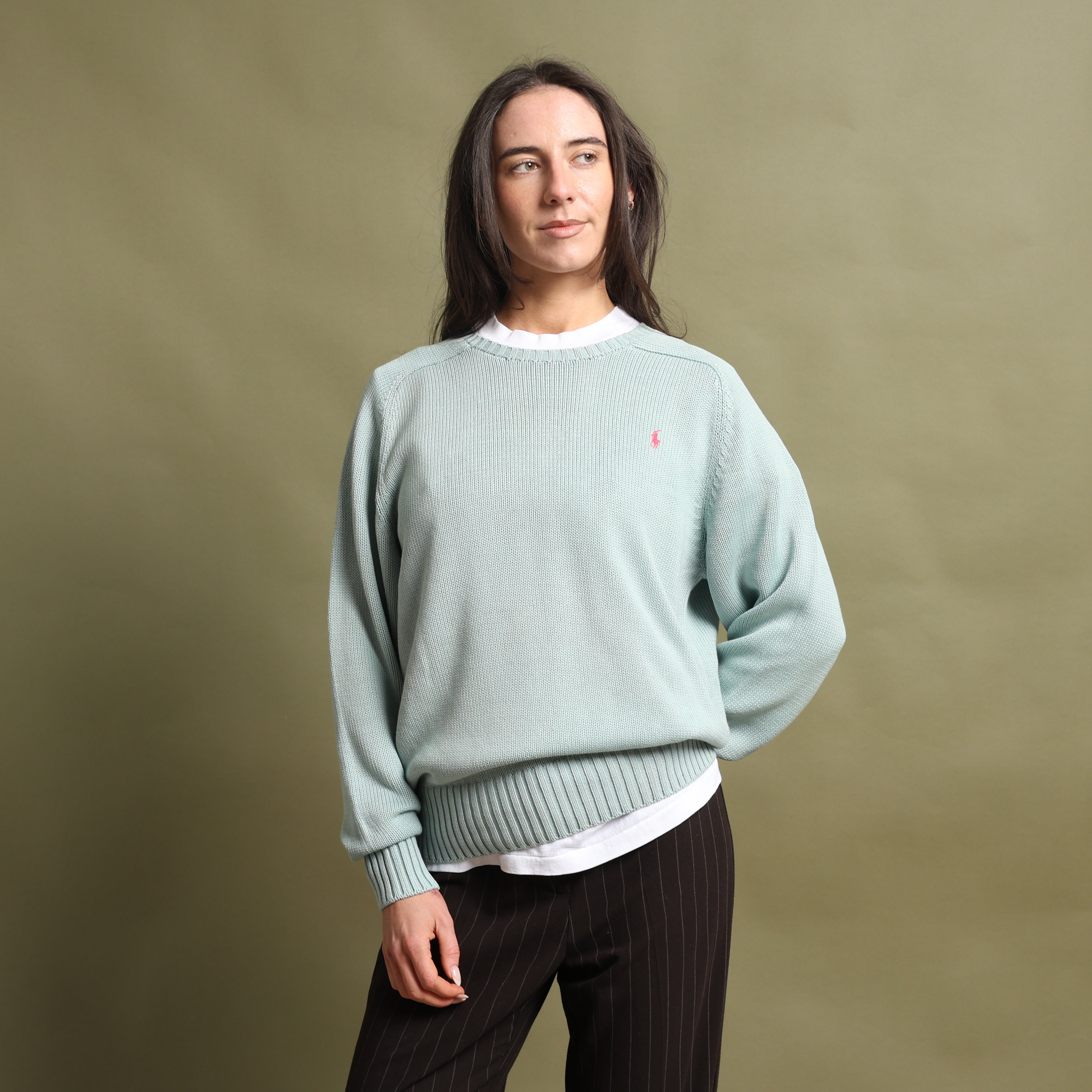 Vintage Polo Ralph Lauren Jumper M Baby Blue Cotton
