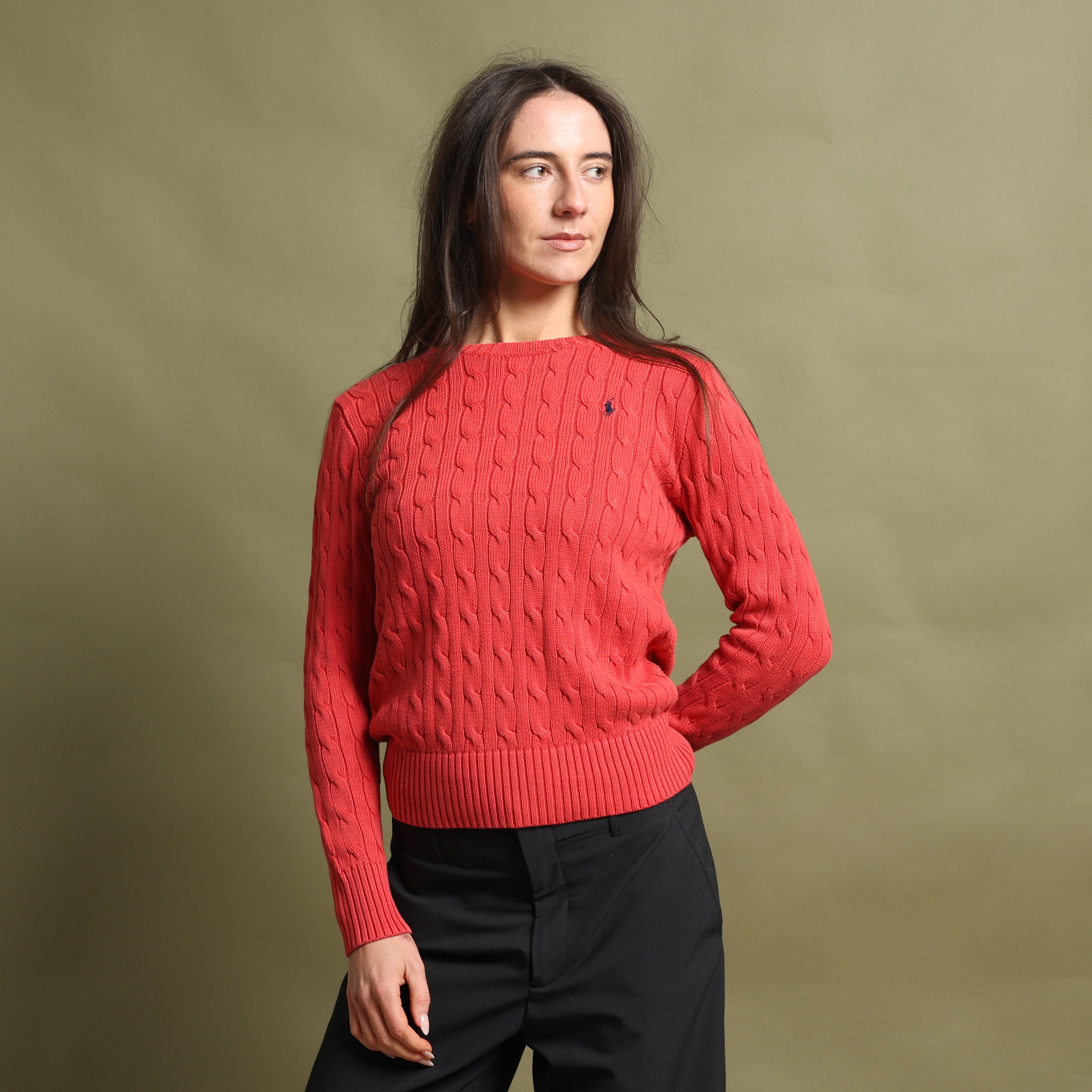 Vintage Polo Ralph Lauren Jumper M Red Cotton