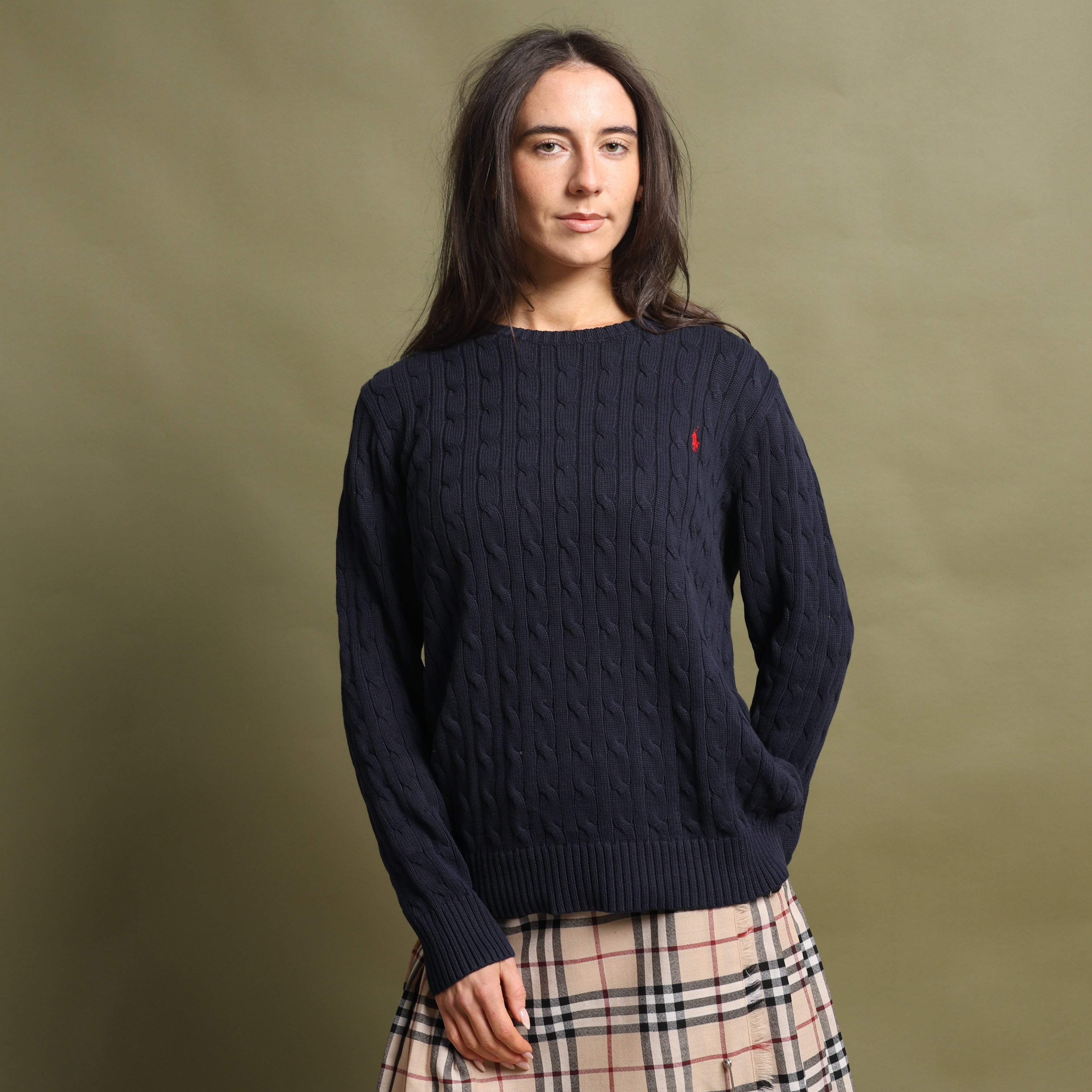 Vintage Polo Ralph Lauren Jumper XL Navy Blue Cotton