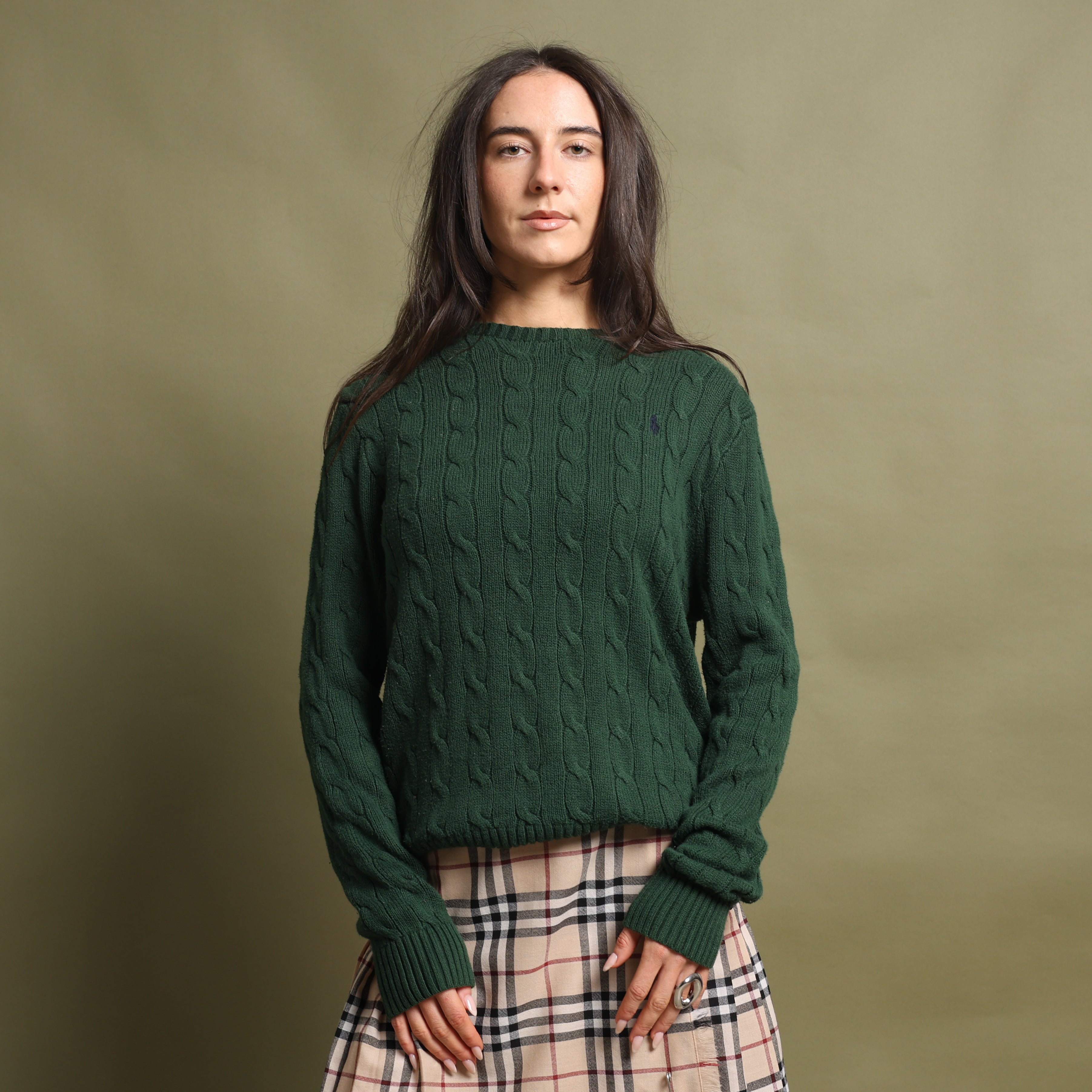 Vintage Polo Ralph Lauren Jumper M Green Cotton