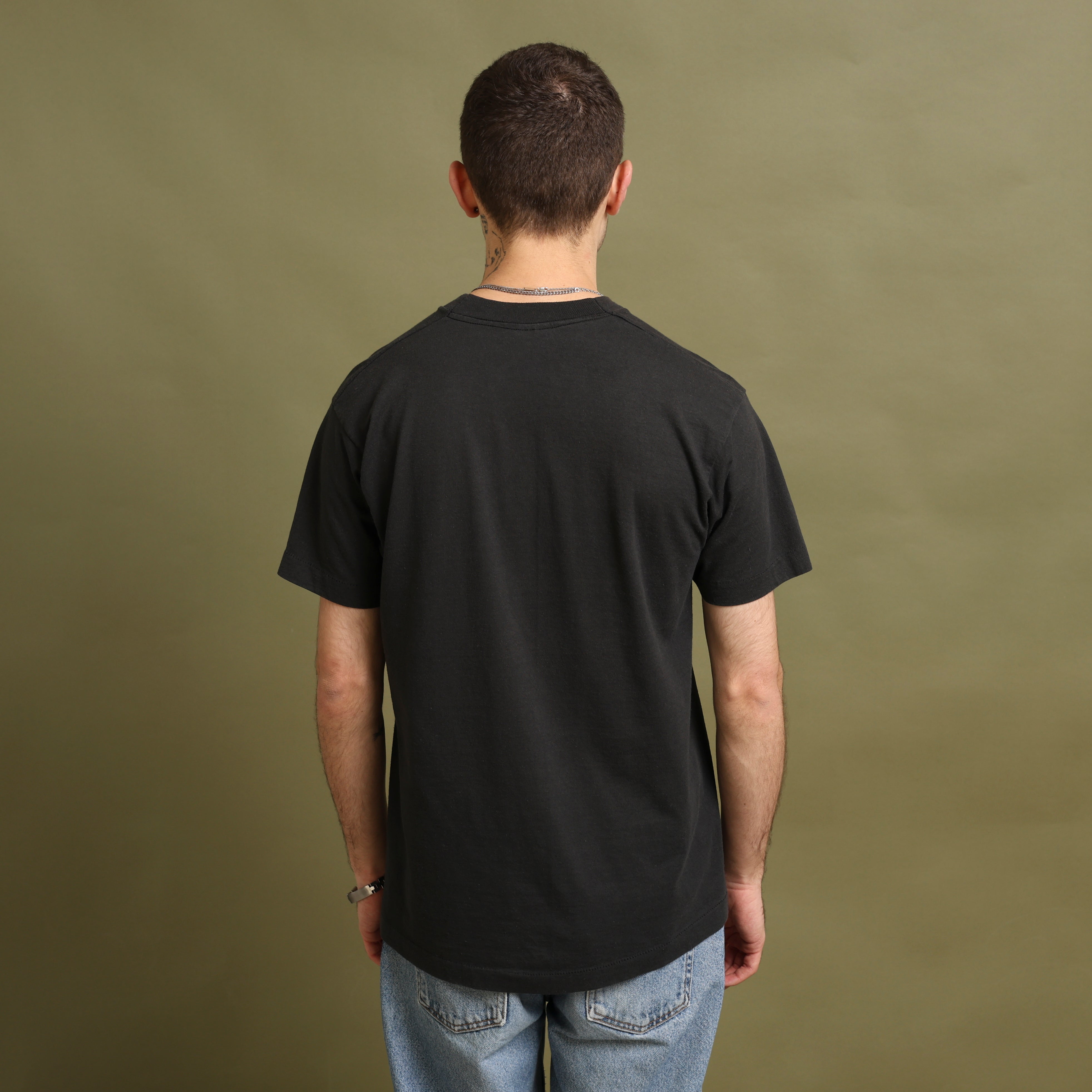Vintage Screen Stars Single Stitch T-Shirt Made in USA M Black Cotton