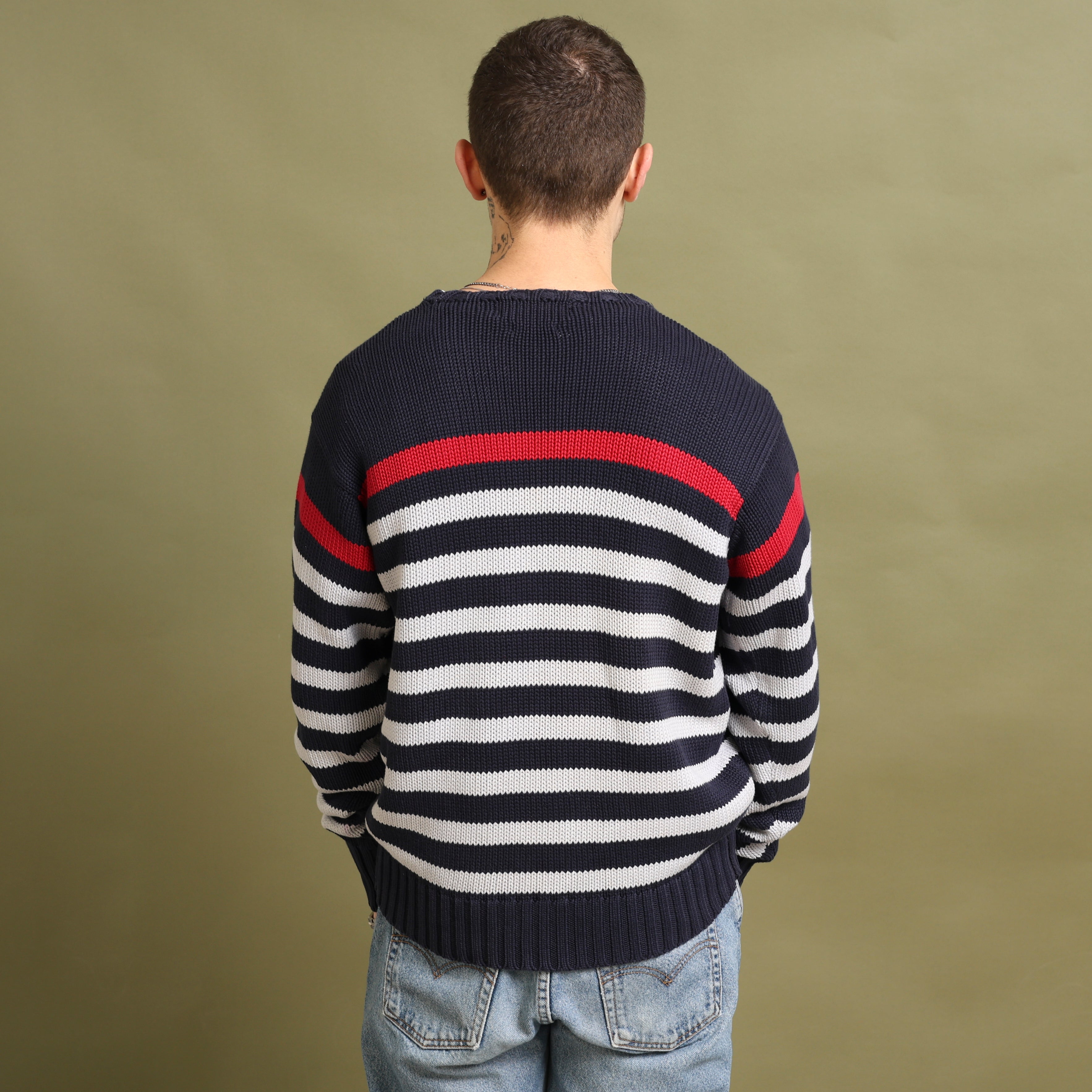 Vintage Polo Ralph Lauren Jumper S Navy Blue Cotton