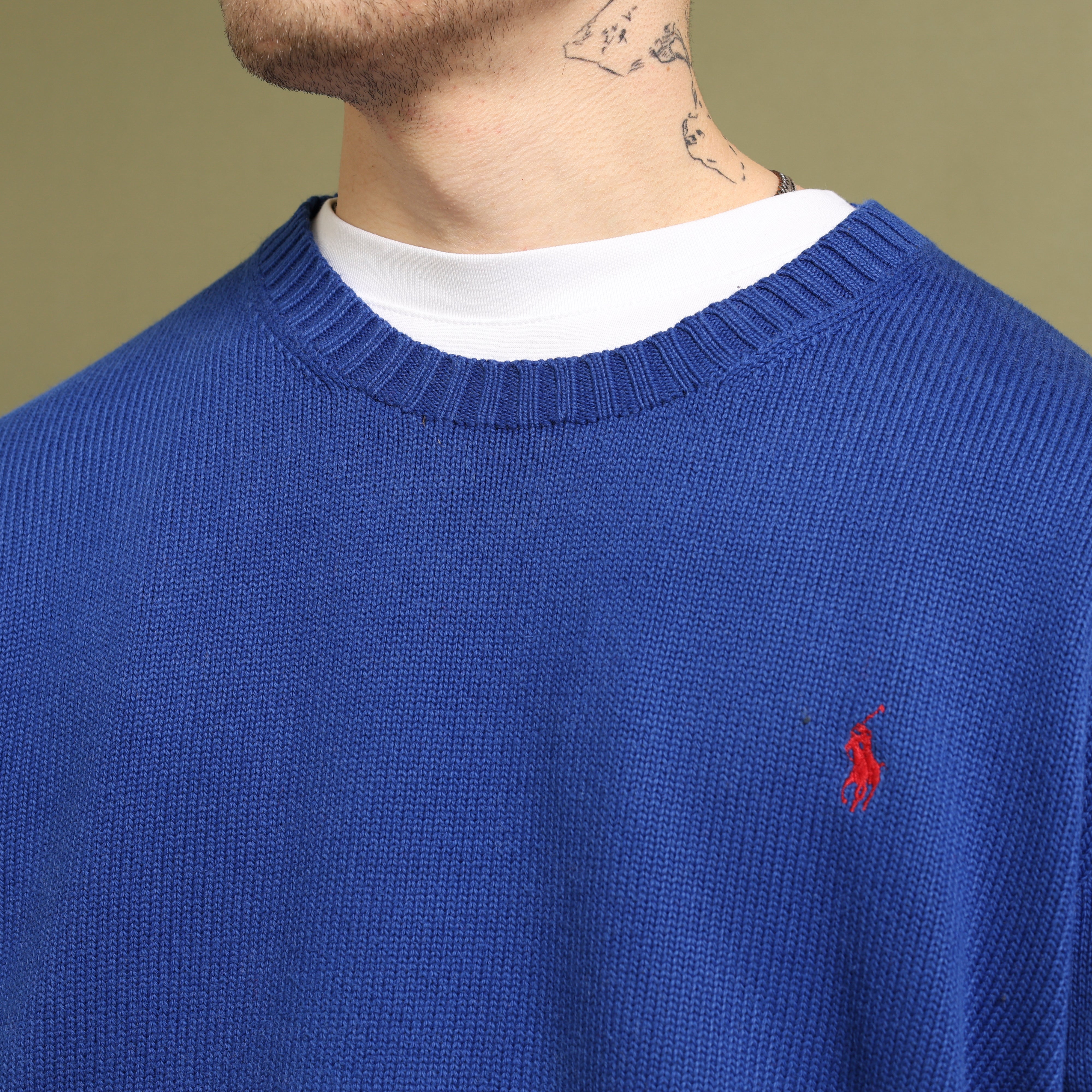 Vintage Polo Ralph Lauren Jumper M Blue Cotton