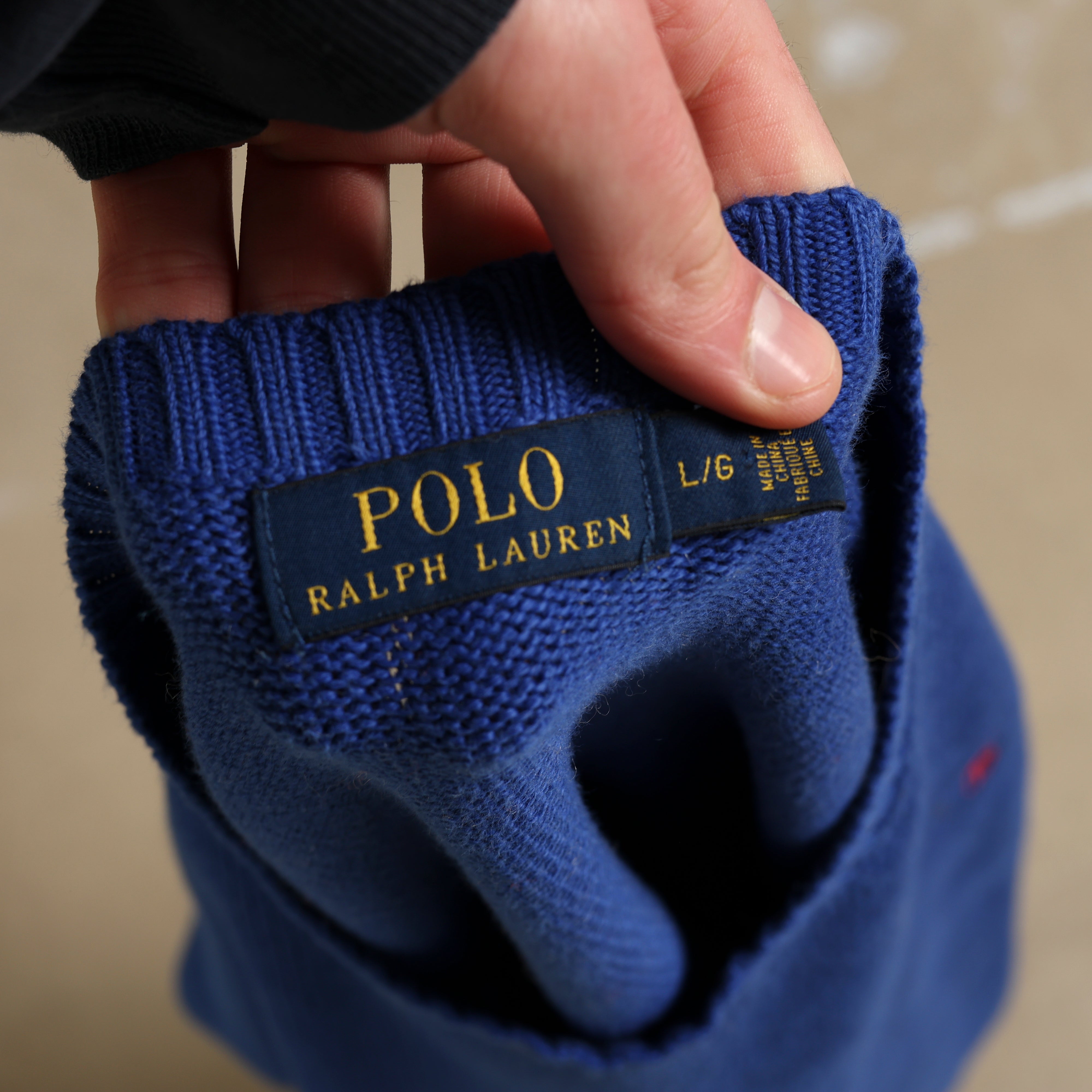 Vintage Polo Ralph Lauren Jumper M Blue Cotton