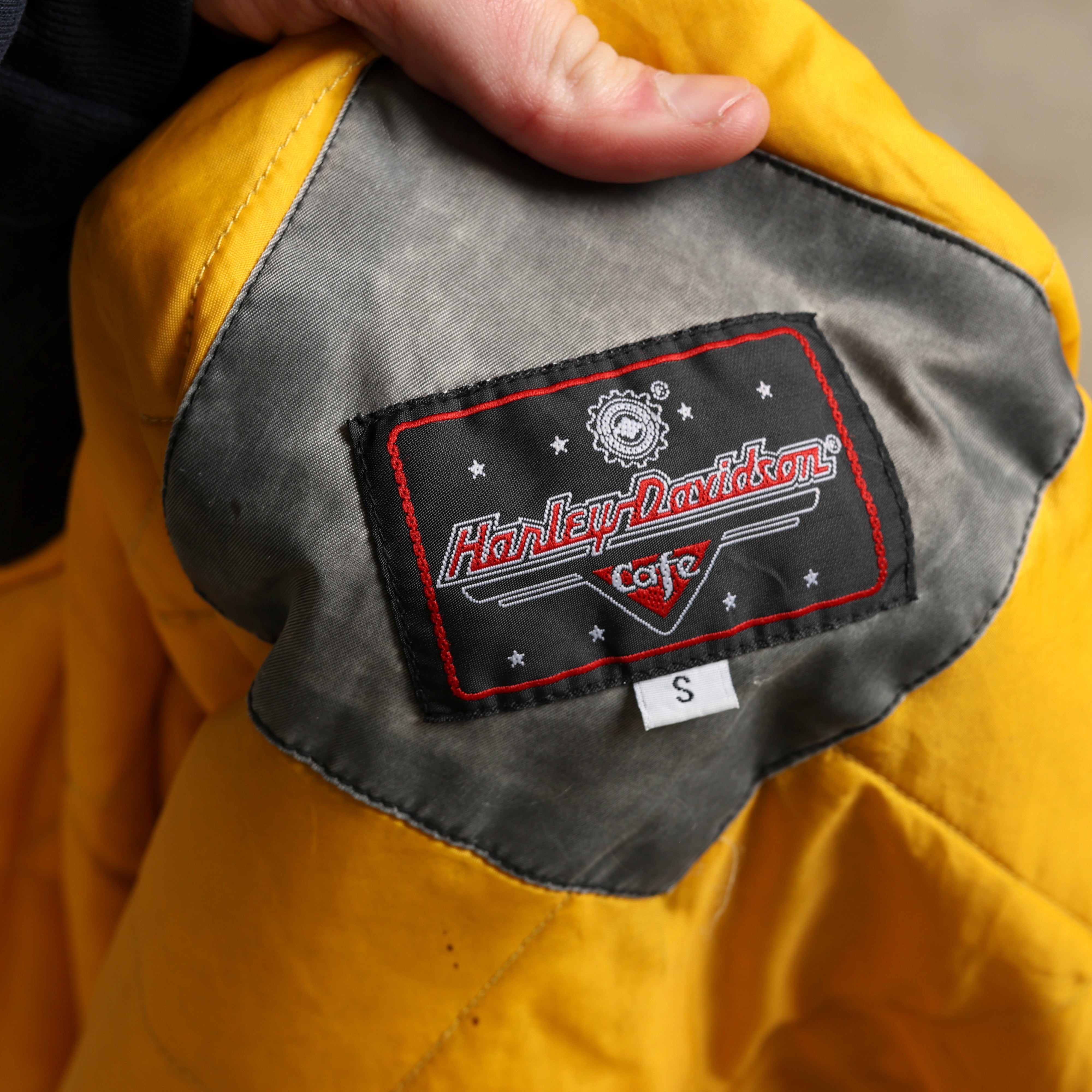 Vintage Harley Davidson Bomber Jacket M Grey Polyester