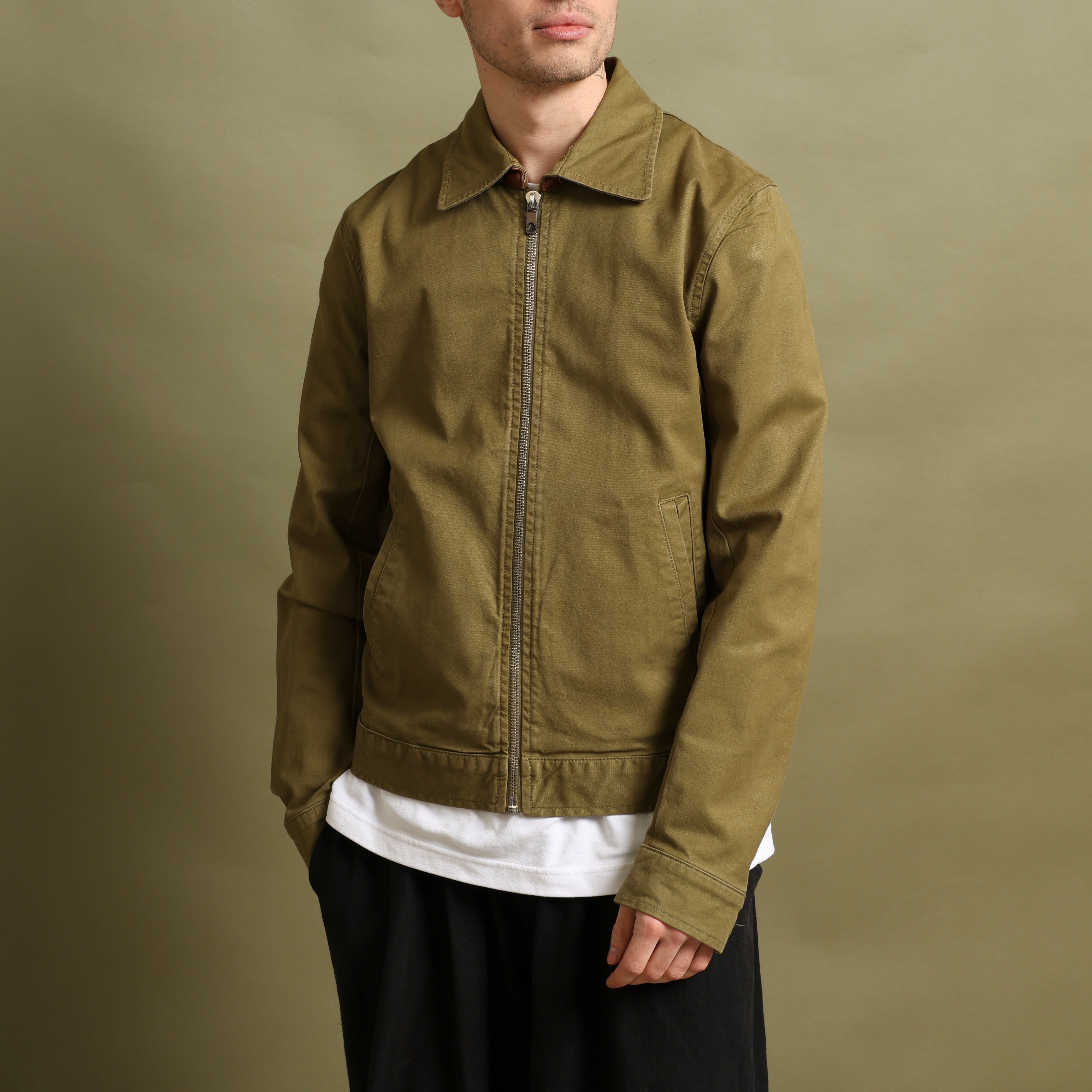 Vintage Diesel Harrington Jacket M Khaki Green Cotton