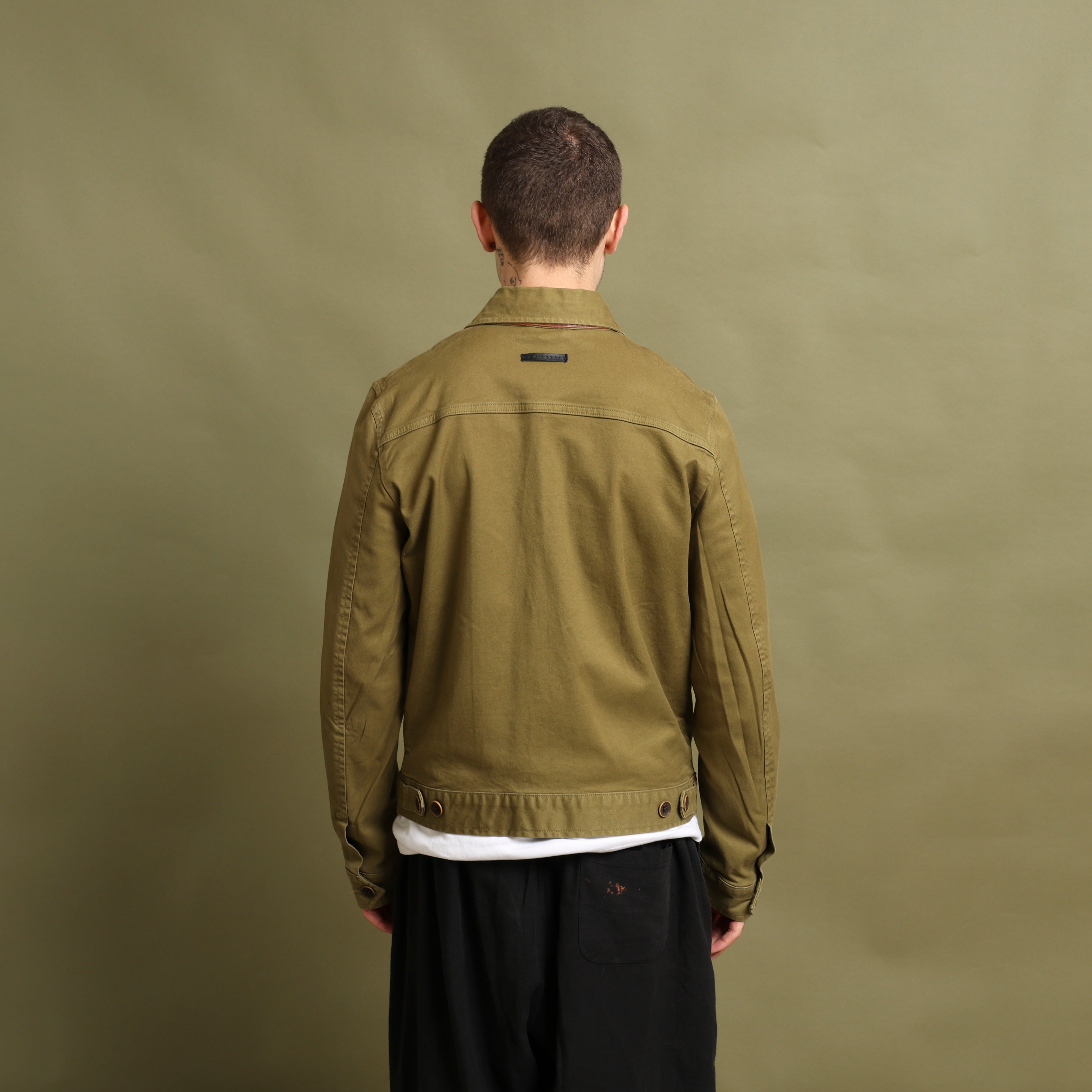 Vintage Diesel Harrington Jacket M Khaki Green Cotton