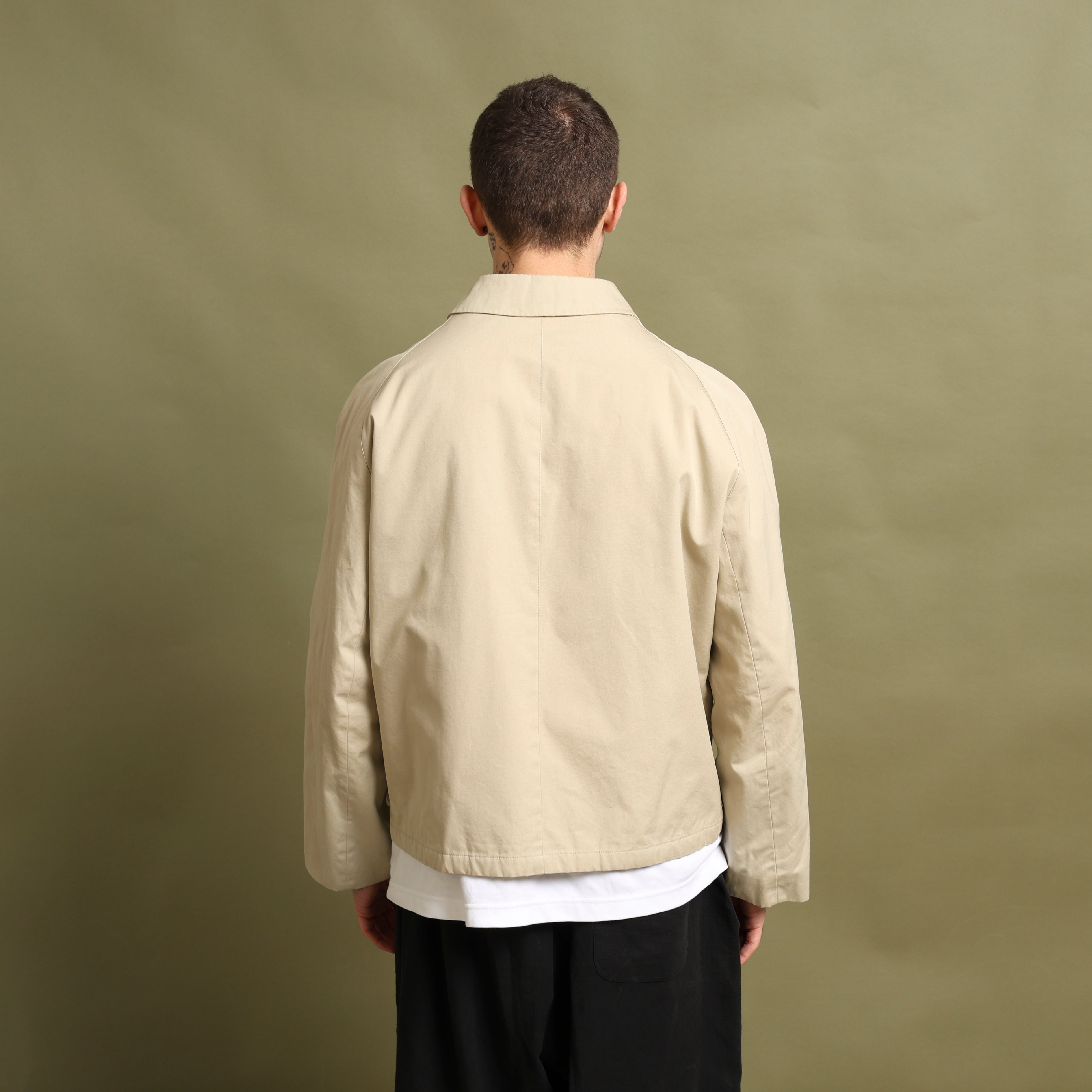 Vintage Burberry Harrington Jacket S Cream Cotton