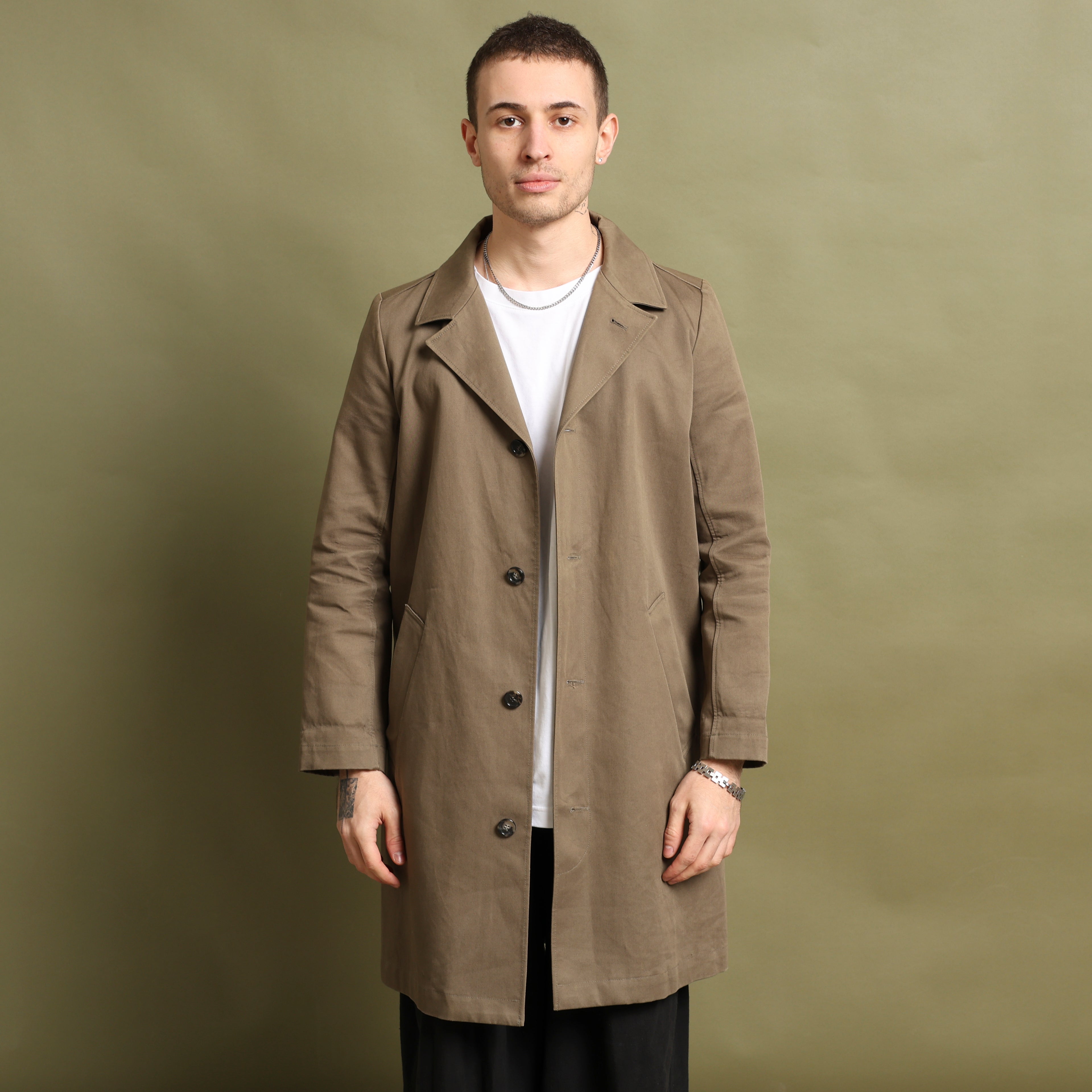 Vintage A.P.C. Overcoat S Brown Cotton