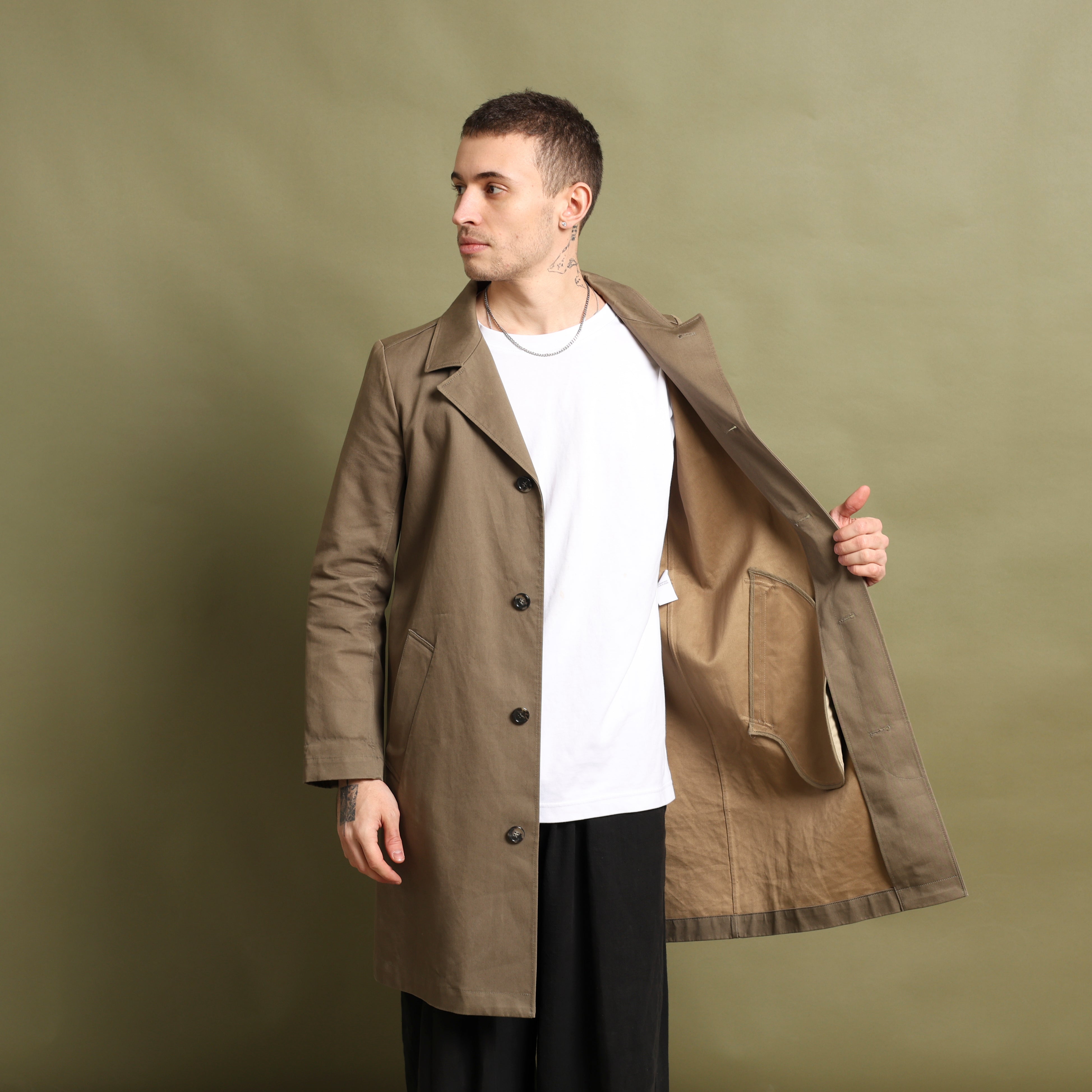 Vintage A.P.C. Overcoat S Brown Cotton