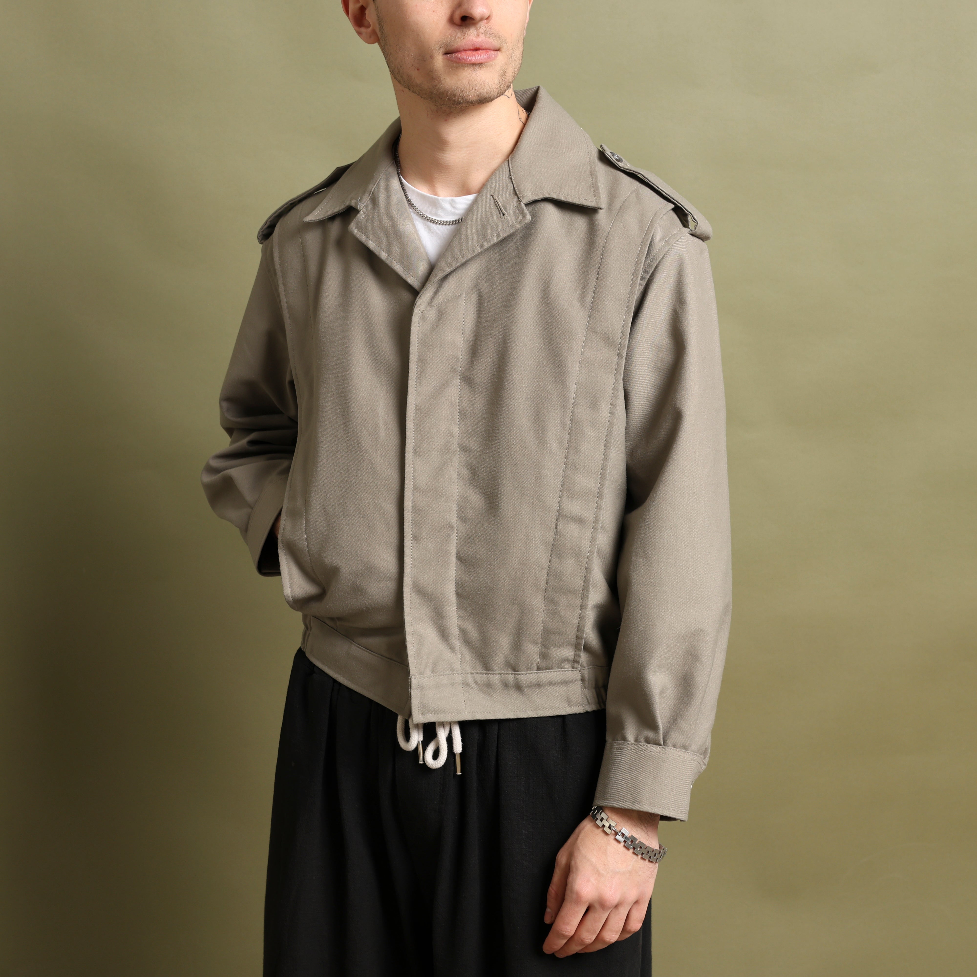 Vintage US Army Chore Jacket S Grey Cotton
