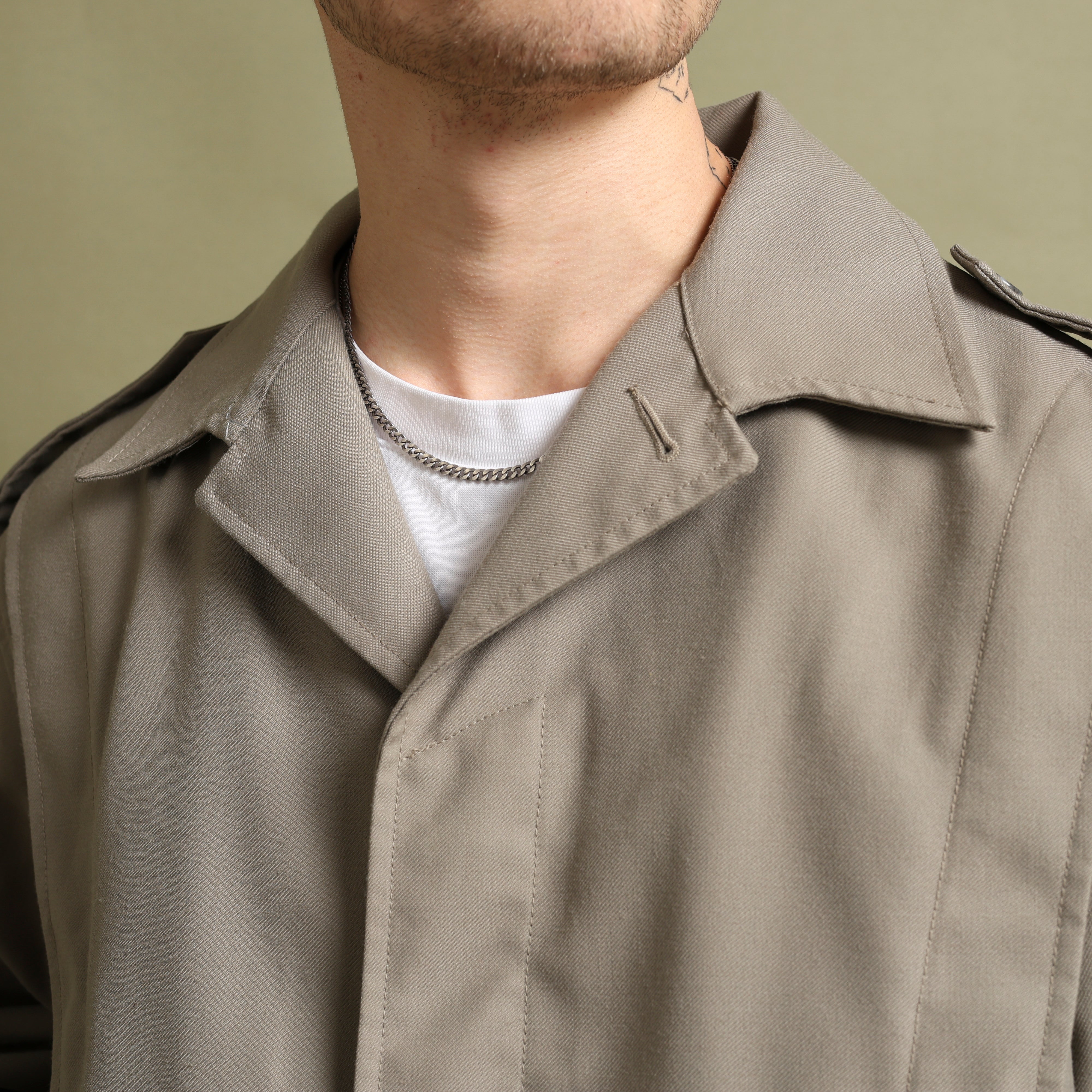 Vintage US Army Chore Jacket S Grey Cotton