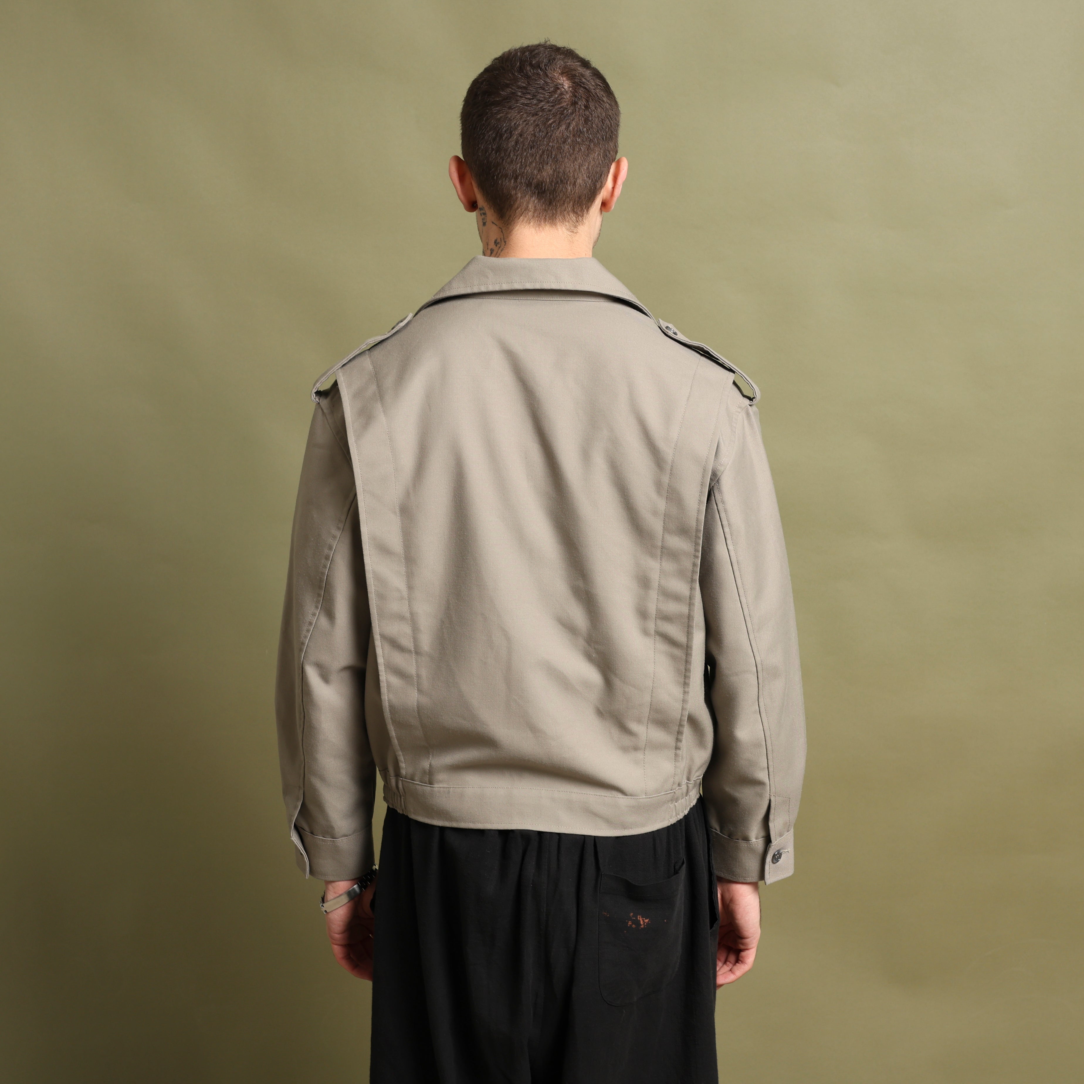 Vintage US Army Chore Jacket S Grey Cotton
