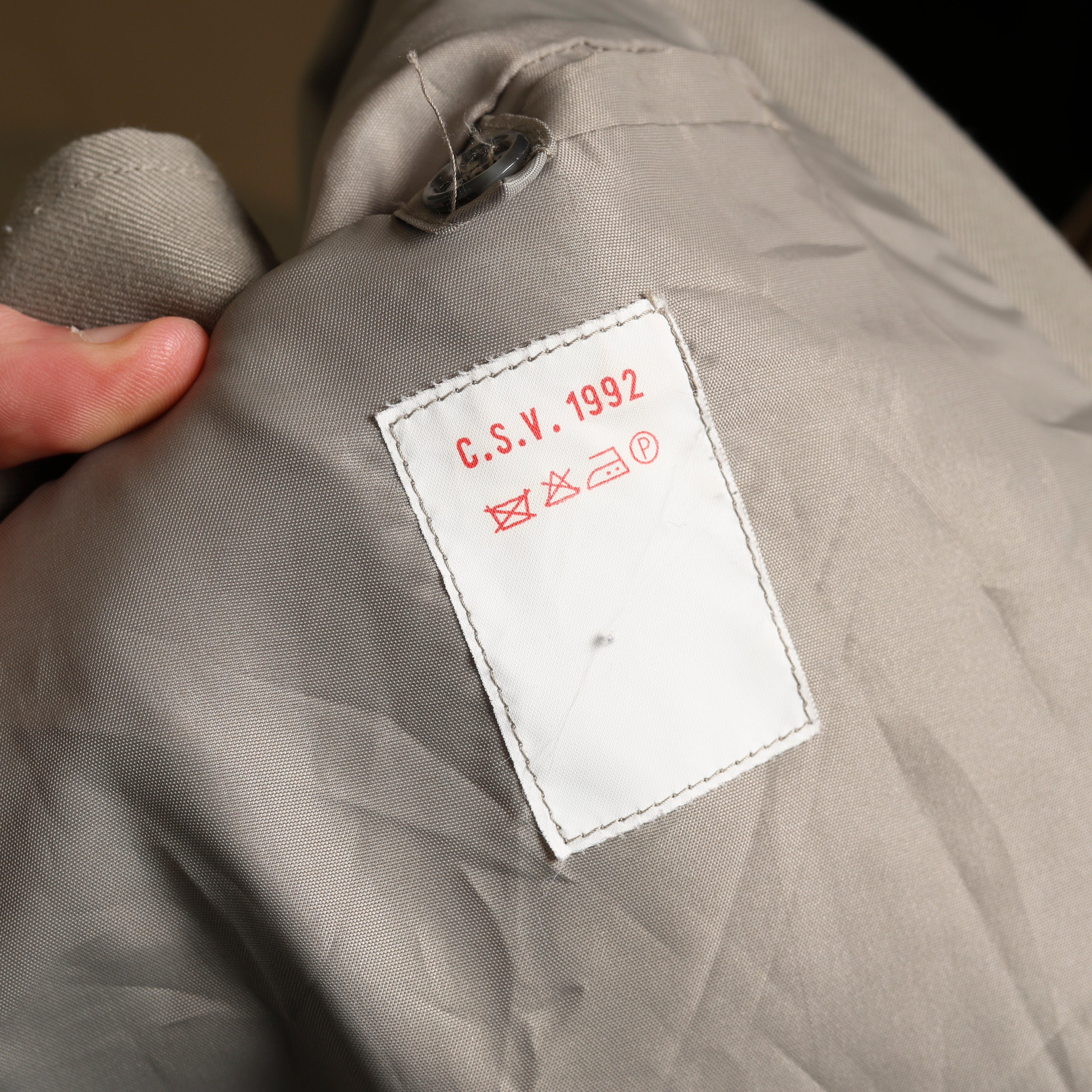 Vintage US Army Chore Jacket S Grey Cotton