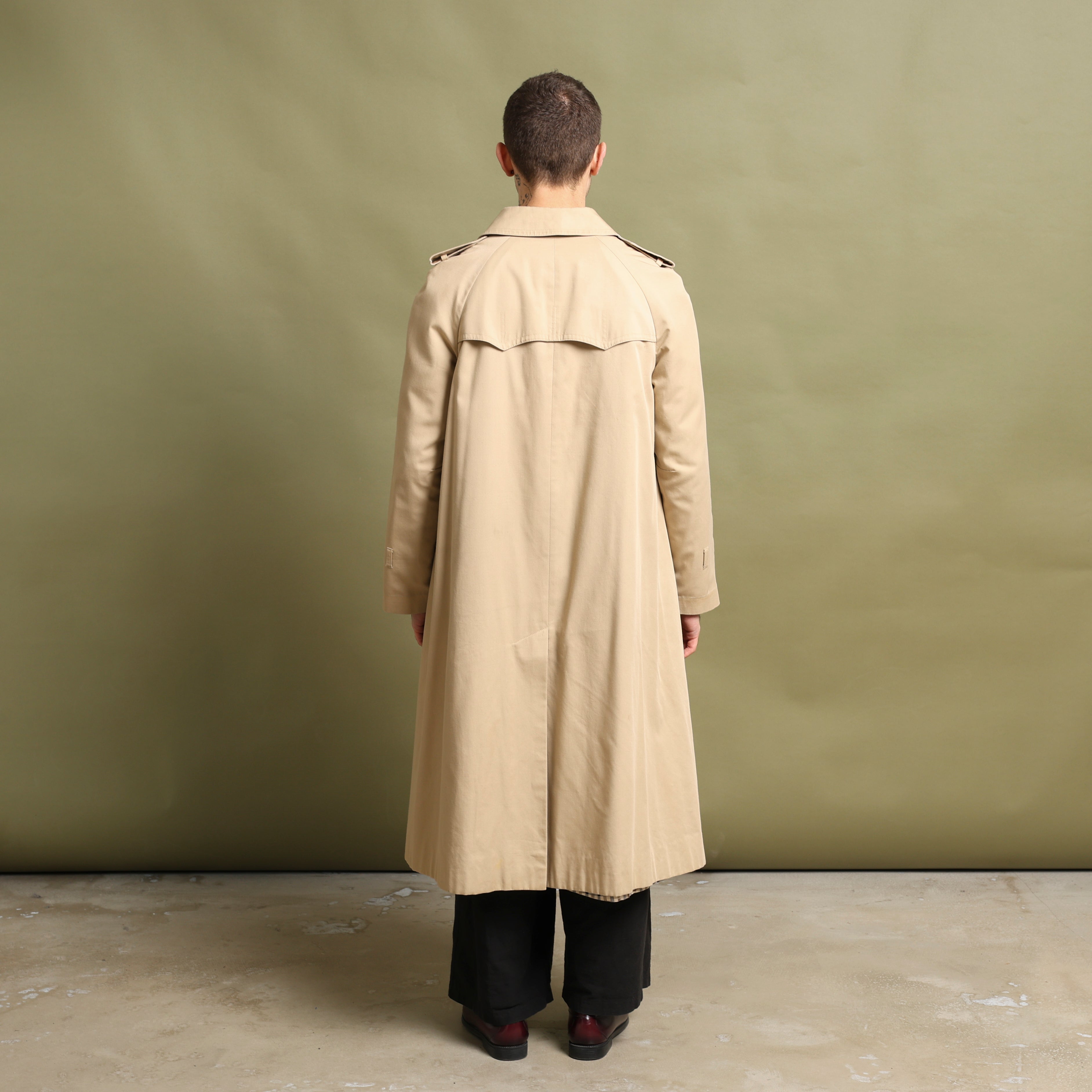 Vintage Aquascutum Trench Coat M Beige Cotton