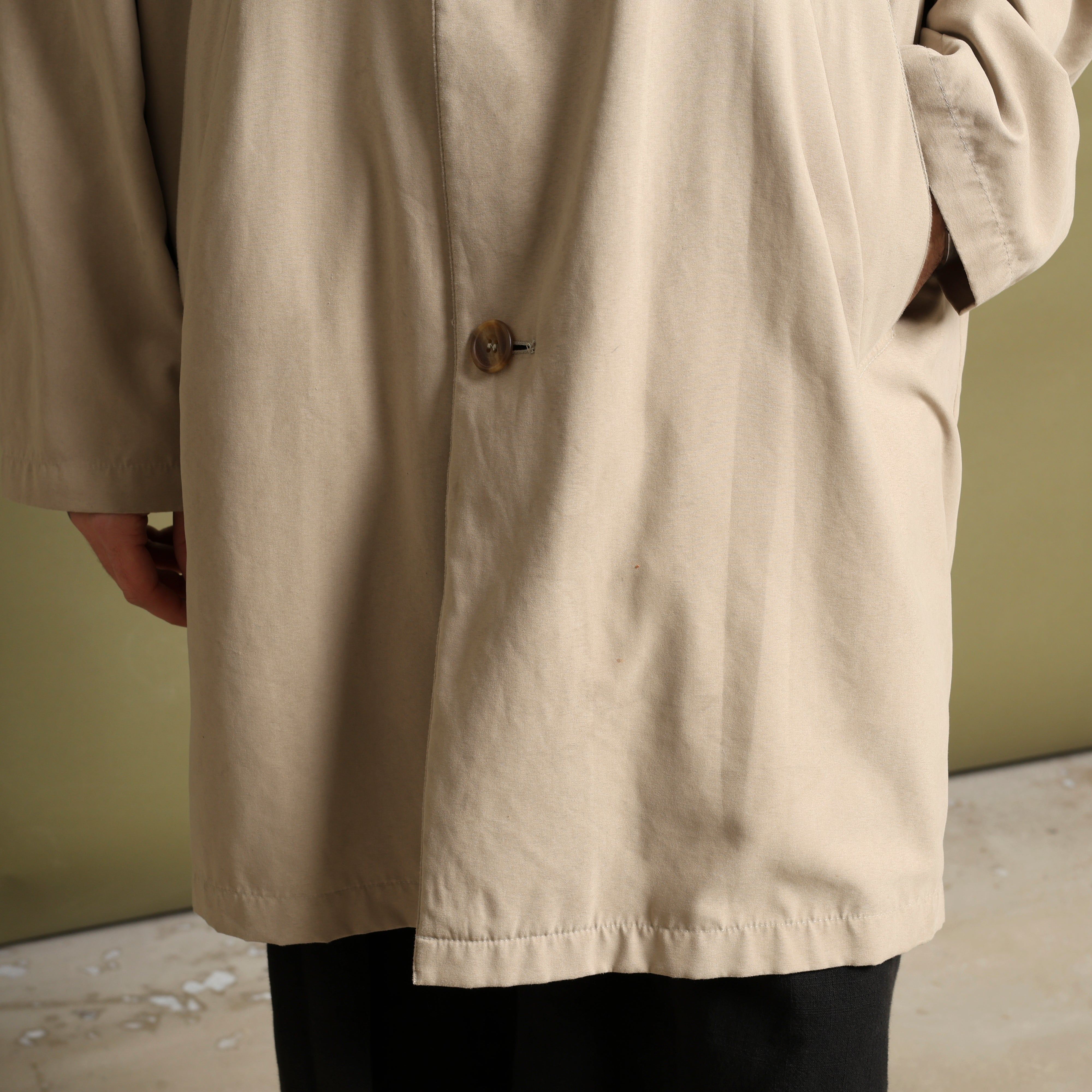 Vintage Aquascutum Overcoat M Beige Cotton