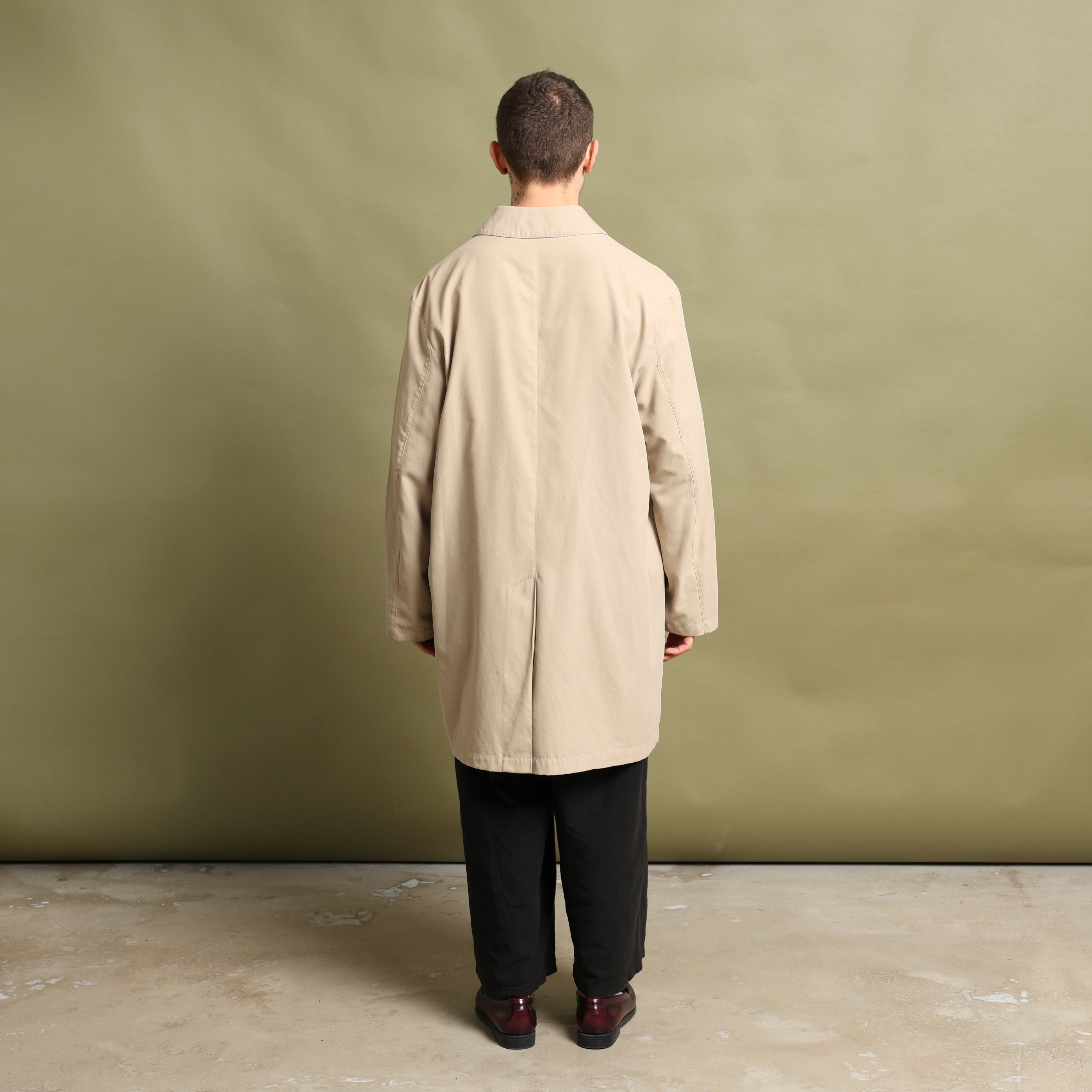 Vintage Aquascutum Overcoat M Beige Cotton