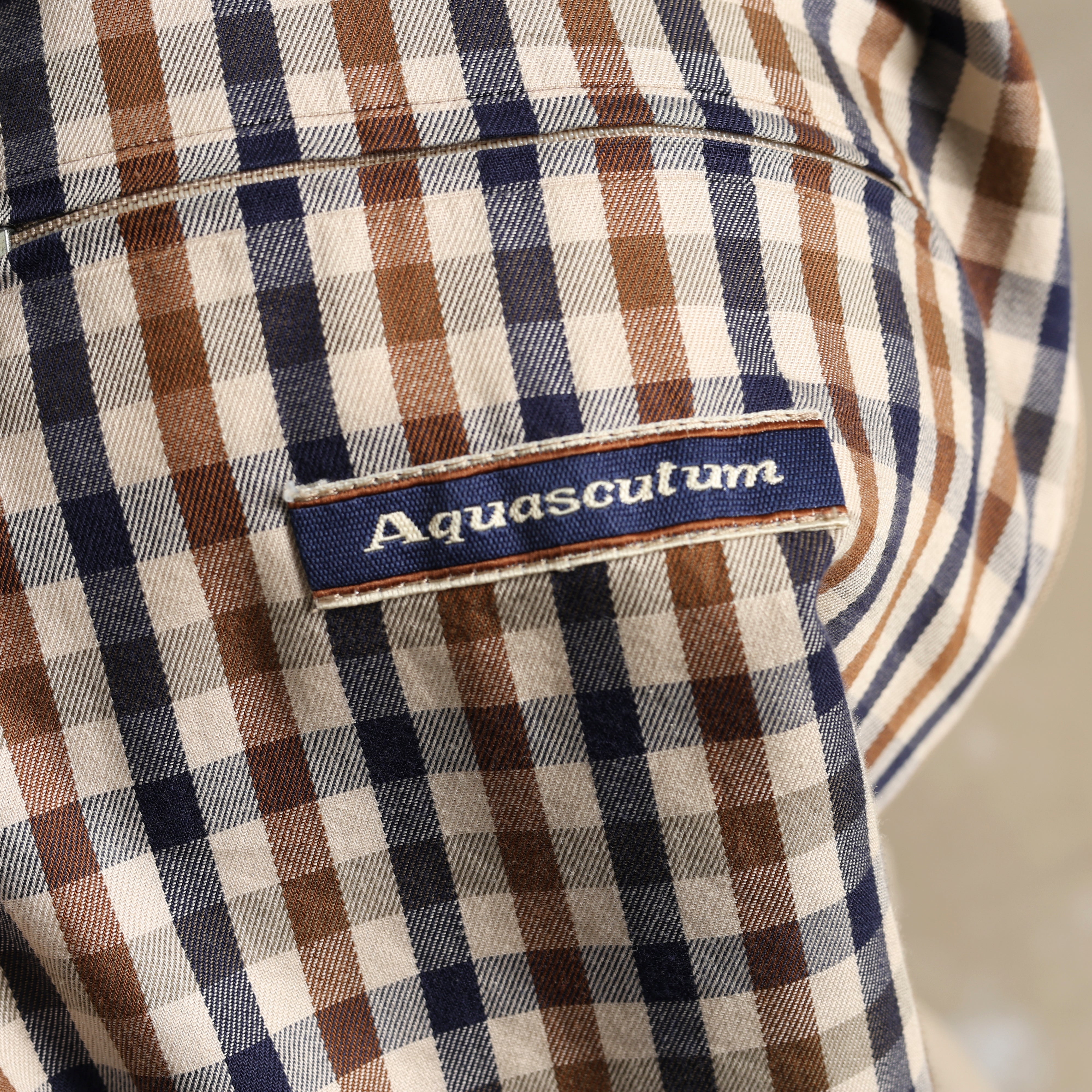 Vintage Aquascutum Overcoat M Beige Cotton