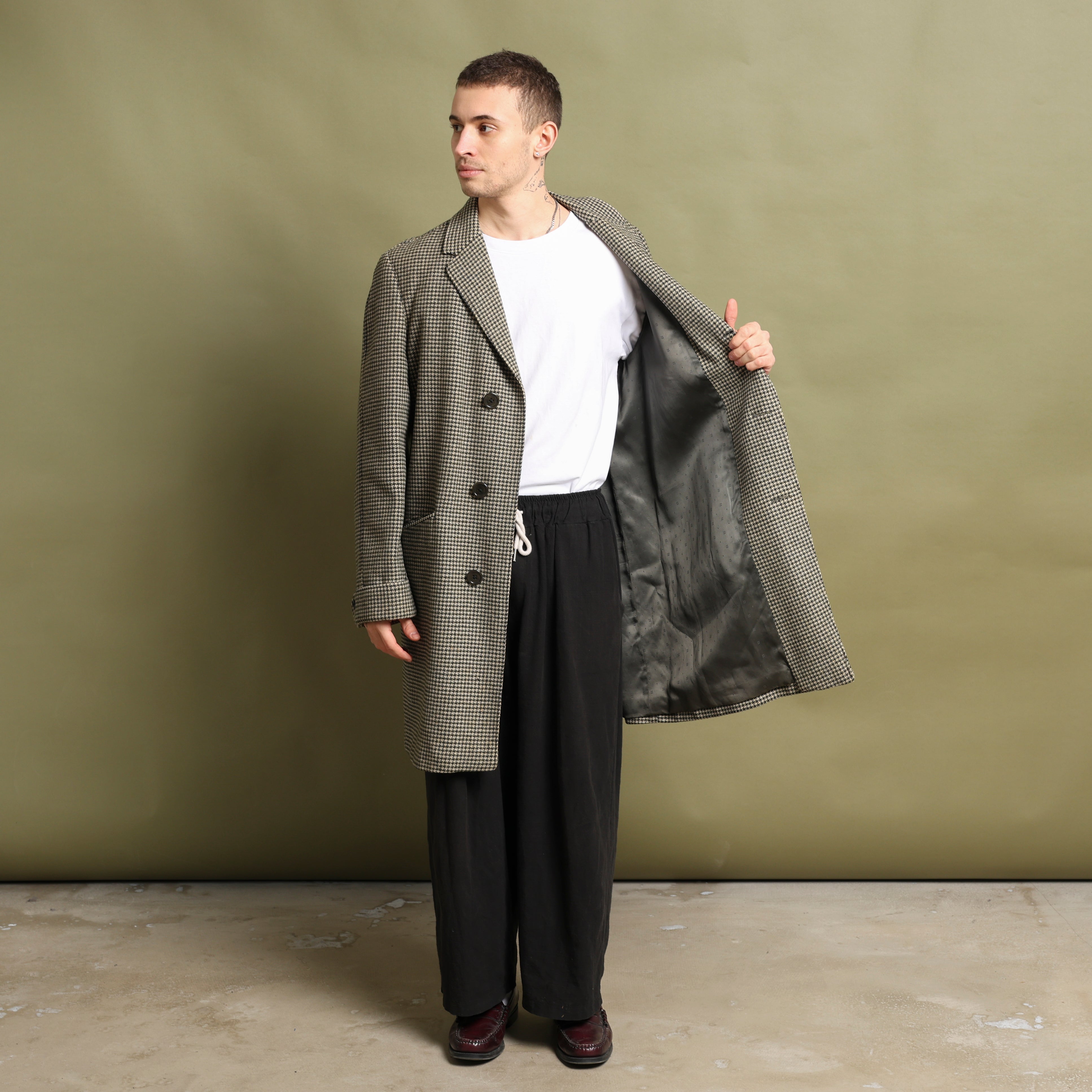 Vintage Aquascutum Overcoat M Brown Wool