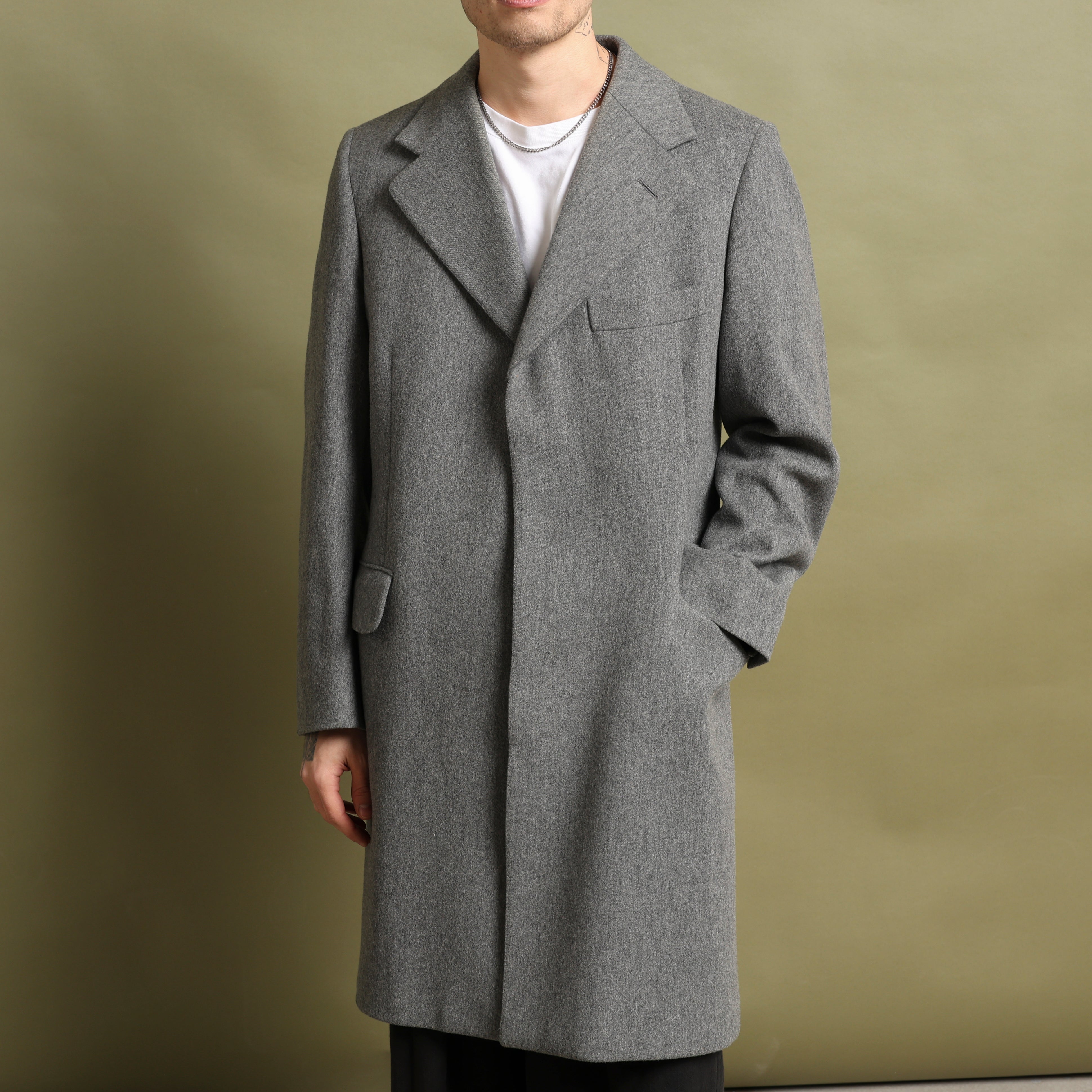 Vintage Aquascutum Overcoat M Grey Wool