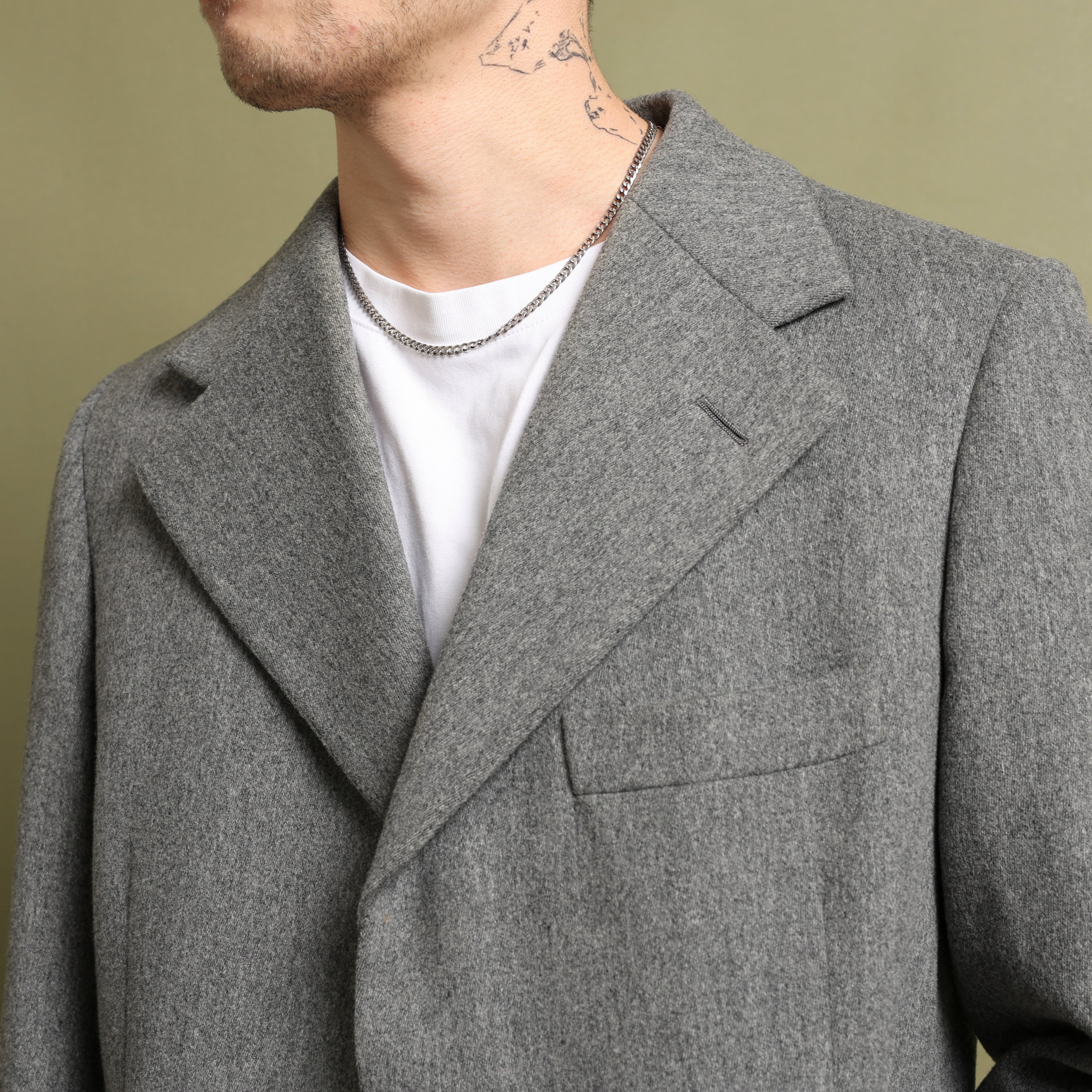 Vintage Aquascutum Overcoat M Grey Wool