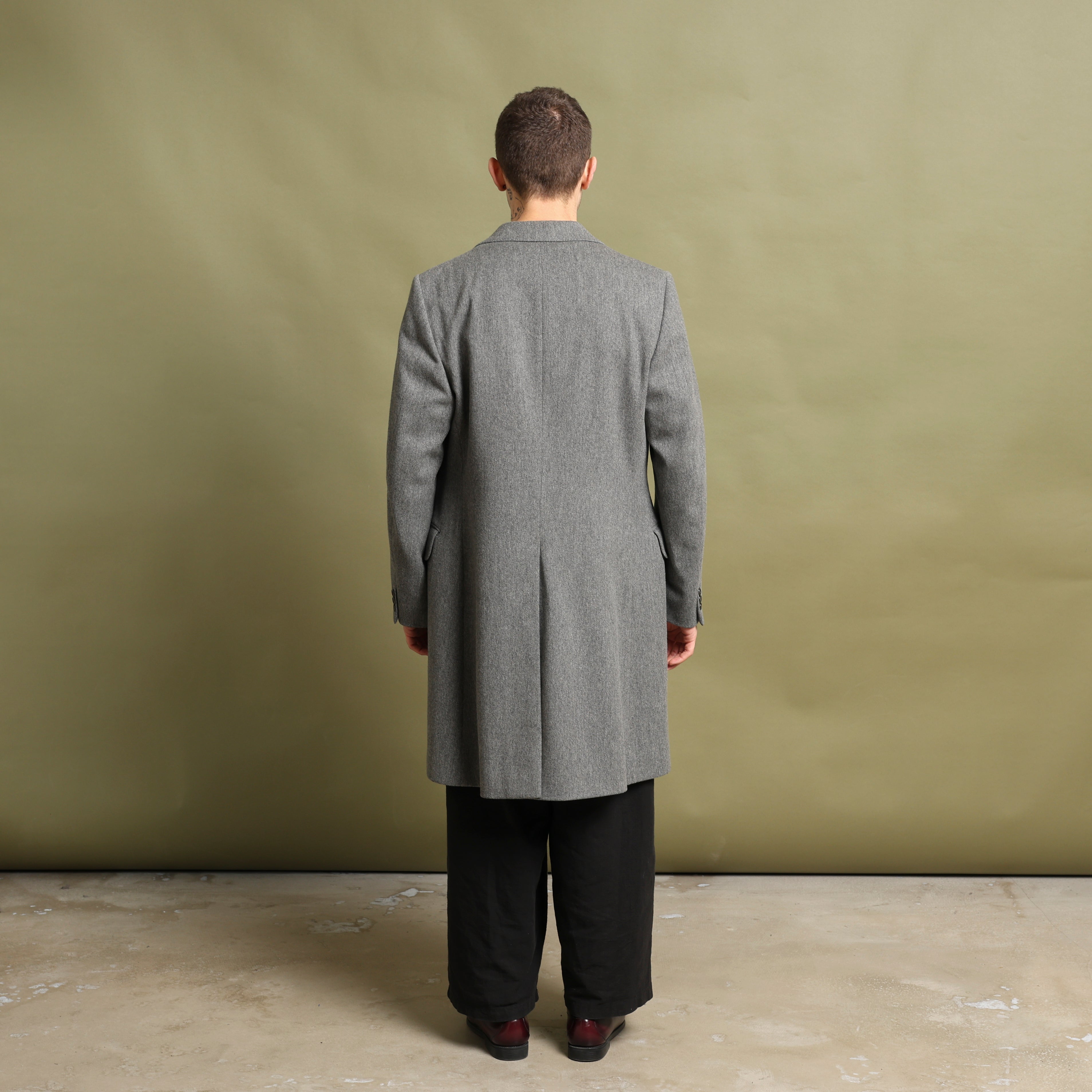 Vintage Aquascutum Overcoat M Grey Wool
