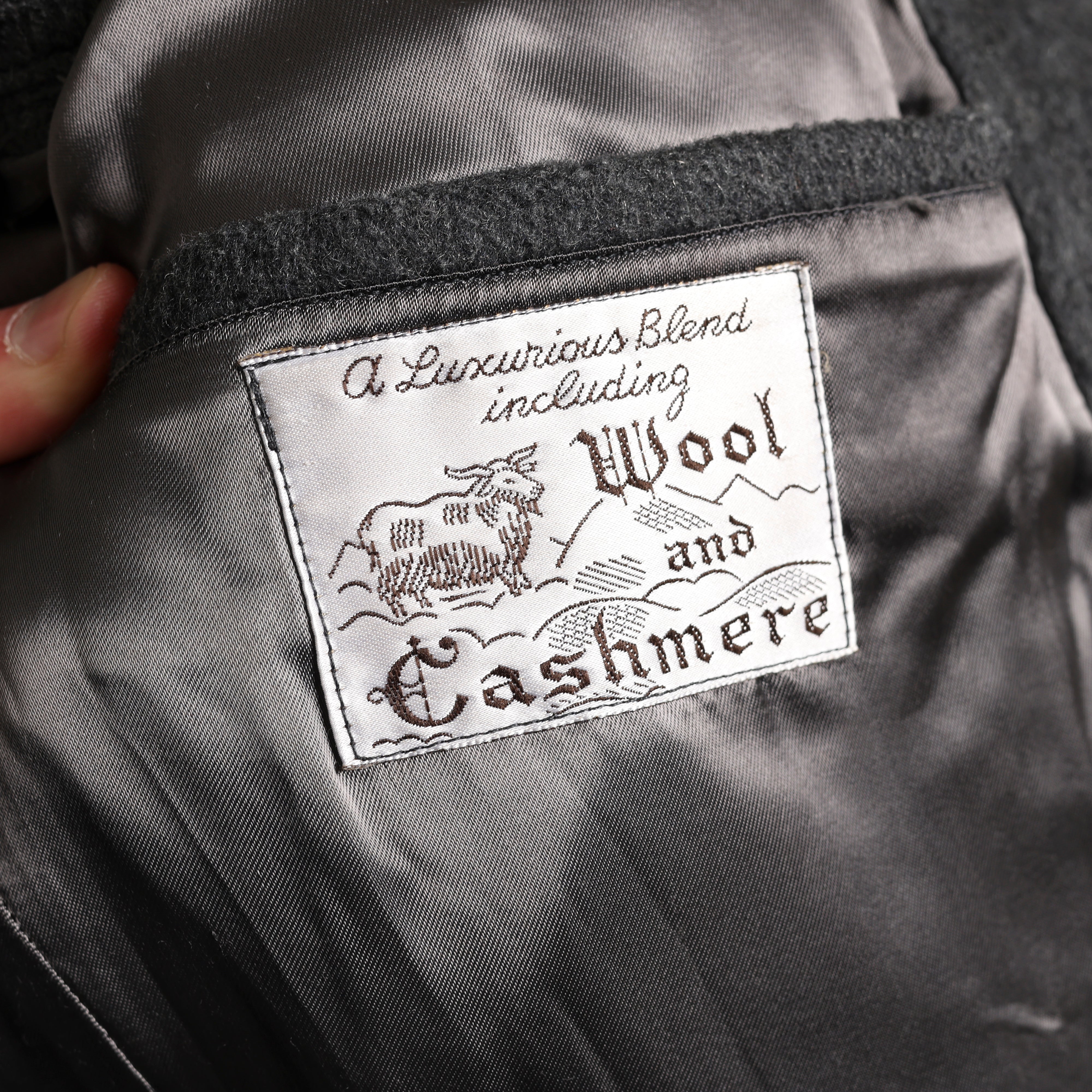 Vintage 90's Overcoat M Grey Wool