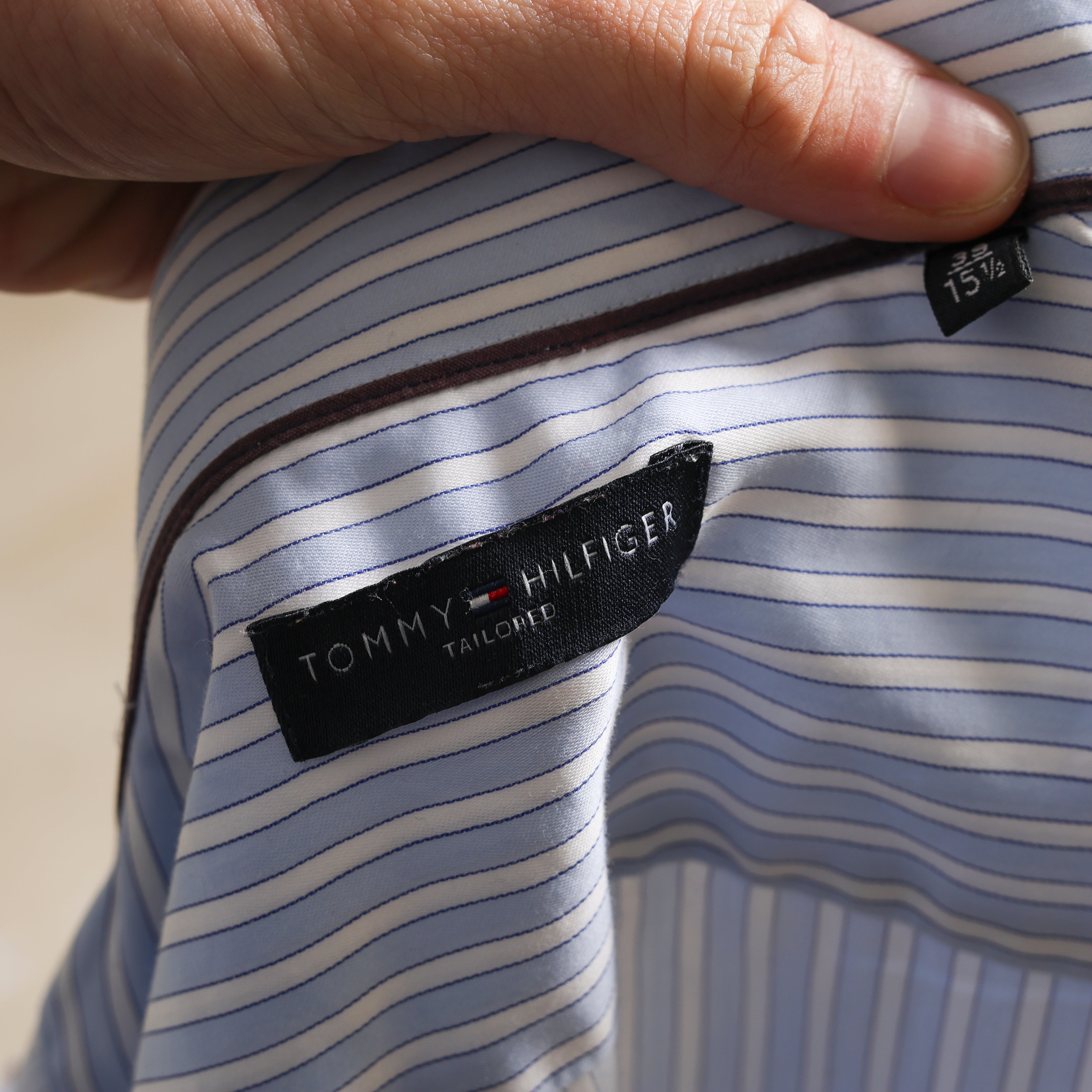 Vintage Tommy Hilfiger Dress Shirt M White Cotton