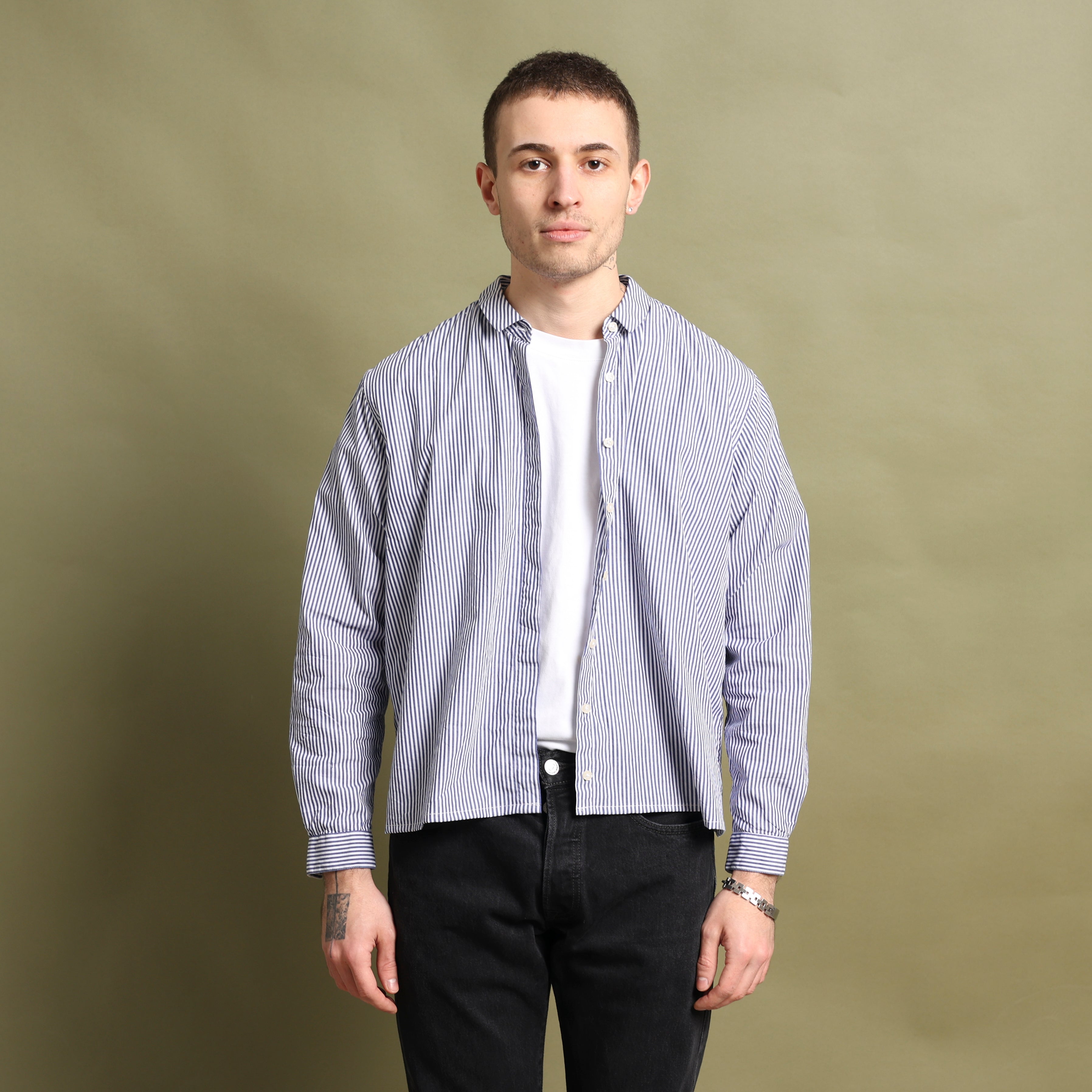 Vintage 90's Dress Shirt S White Cotton