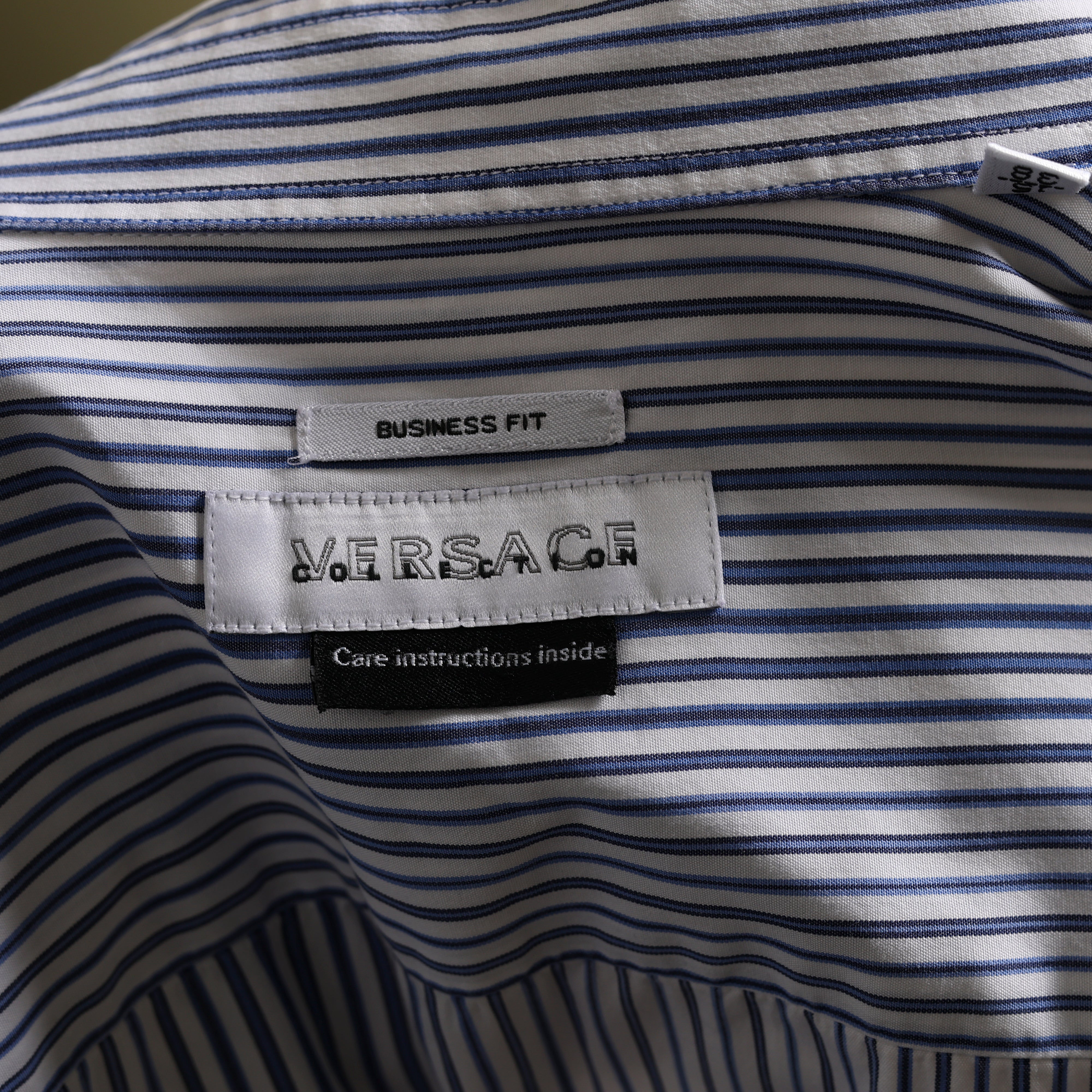 Vintage Versace Dress Shirt M White Cotton