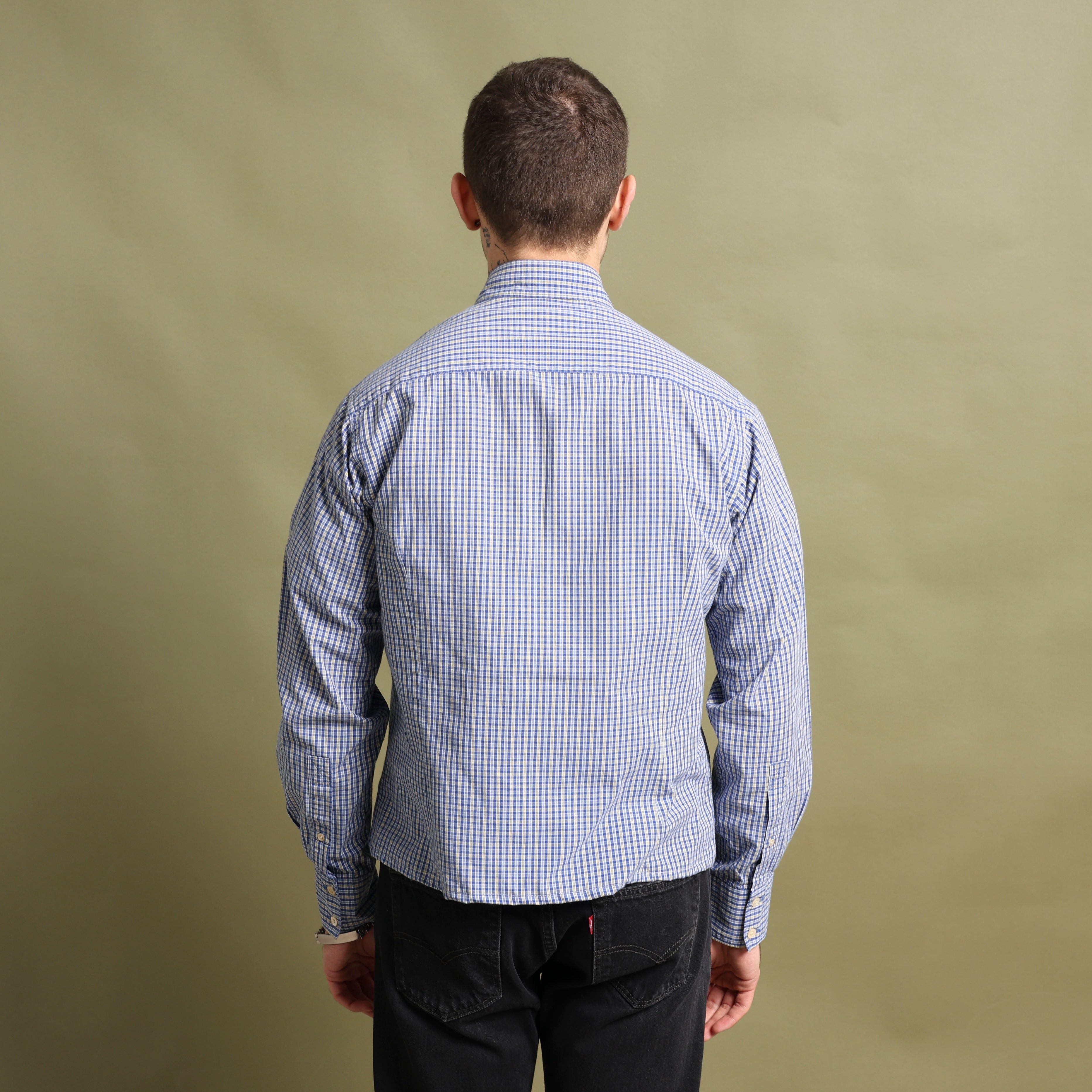 Vintage Yves Saint Laurent (YSL) Oxford Shirt M Blue Cotton