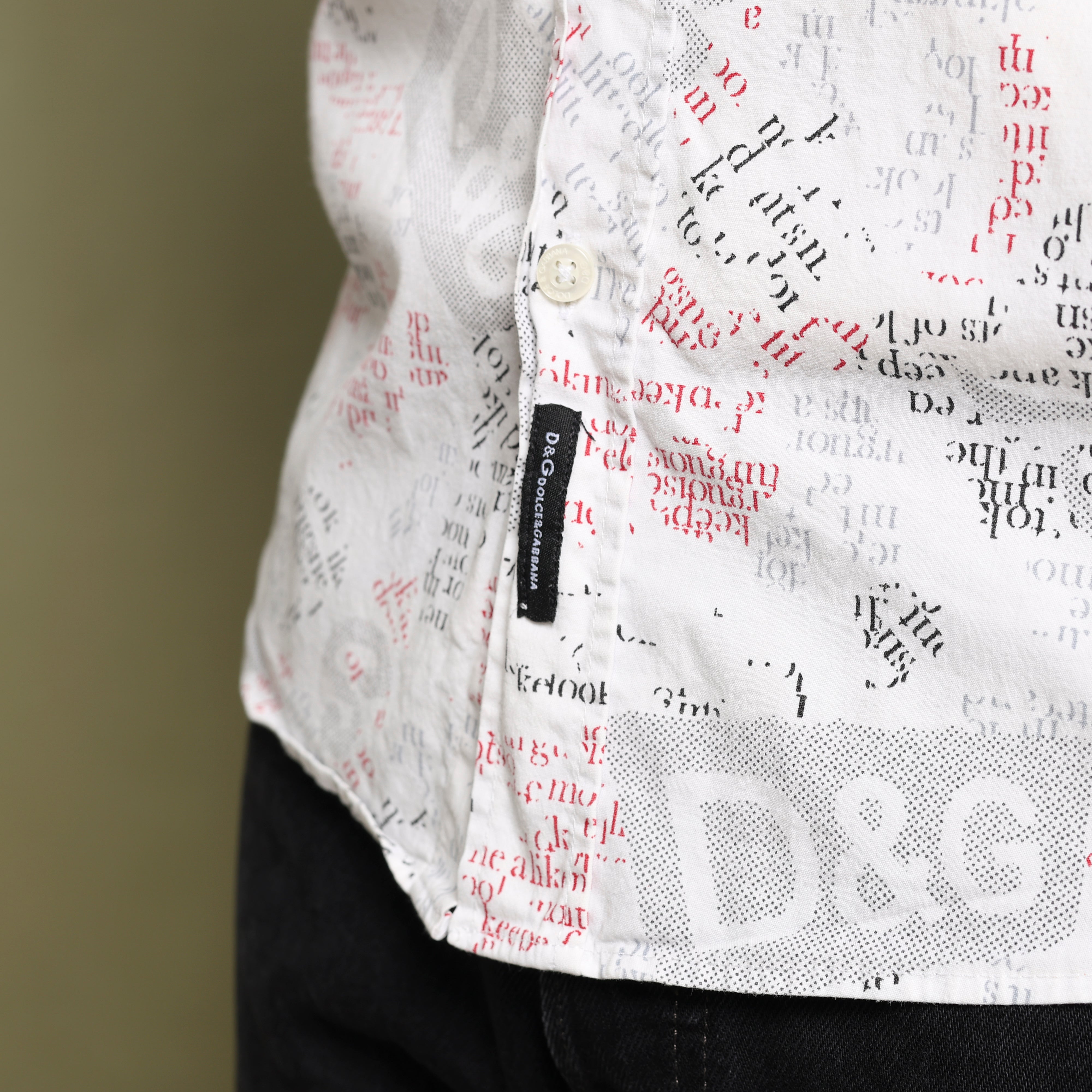 Vintage Dolce & Gabbana Dress Shirt M White Cotton