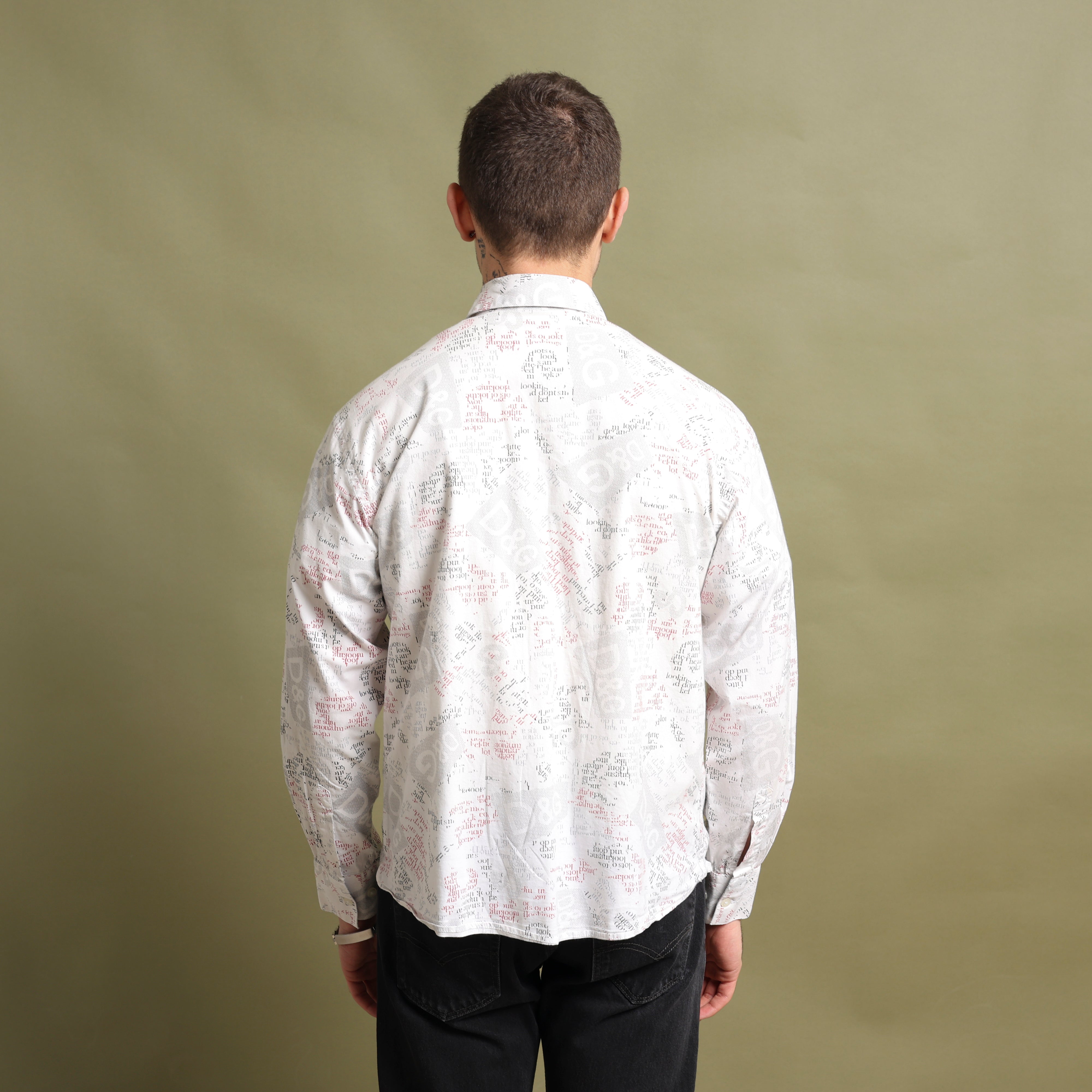 Vintage Dolce & Gabbana Dress Shirt M White Cotton
