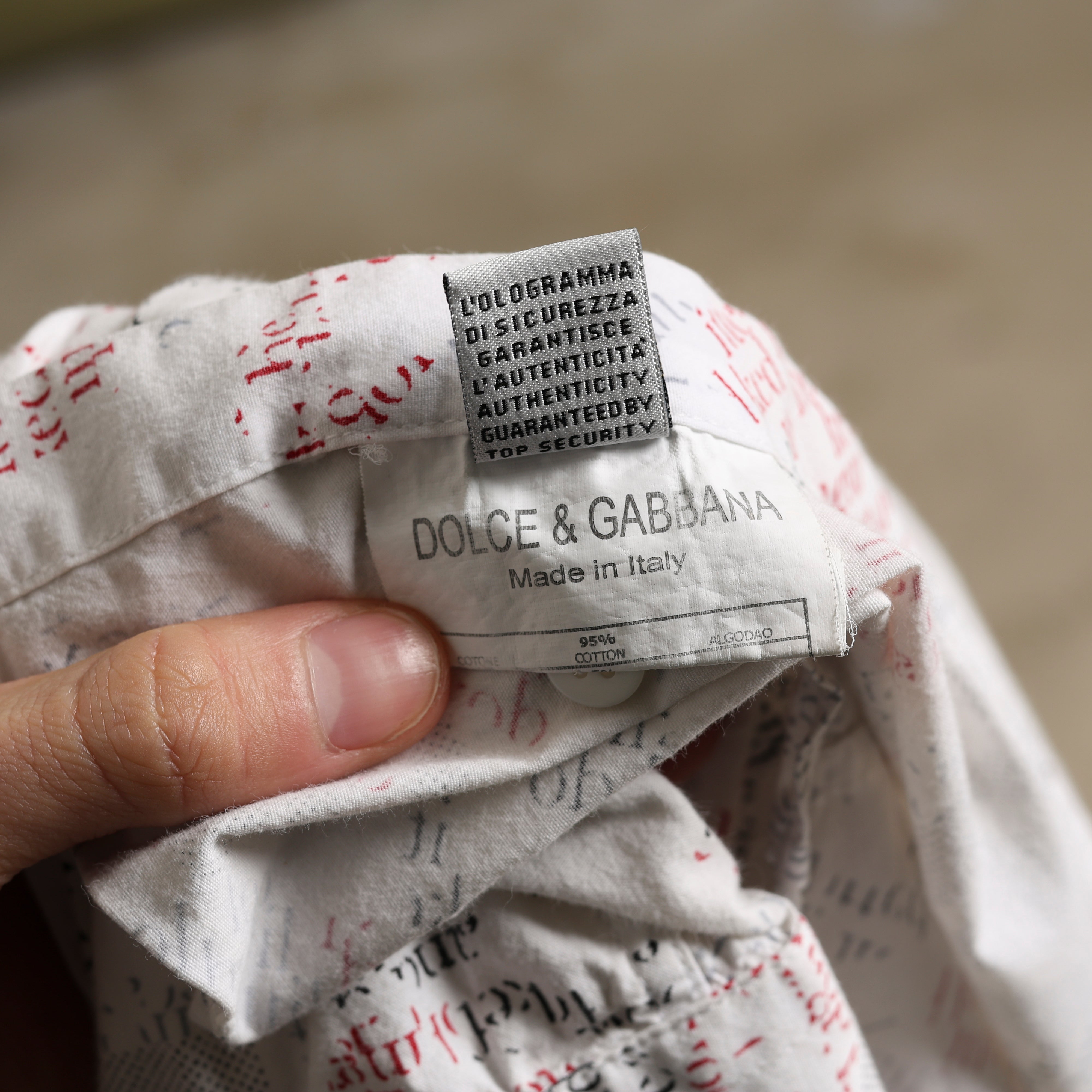 Vintage Dolce & Gabbana Dress Shirt M White Cotton