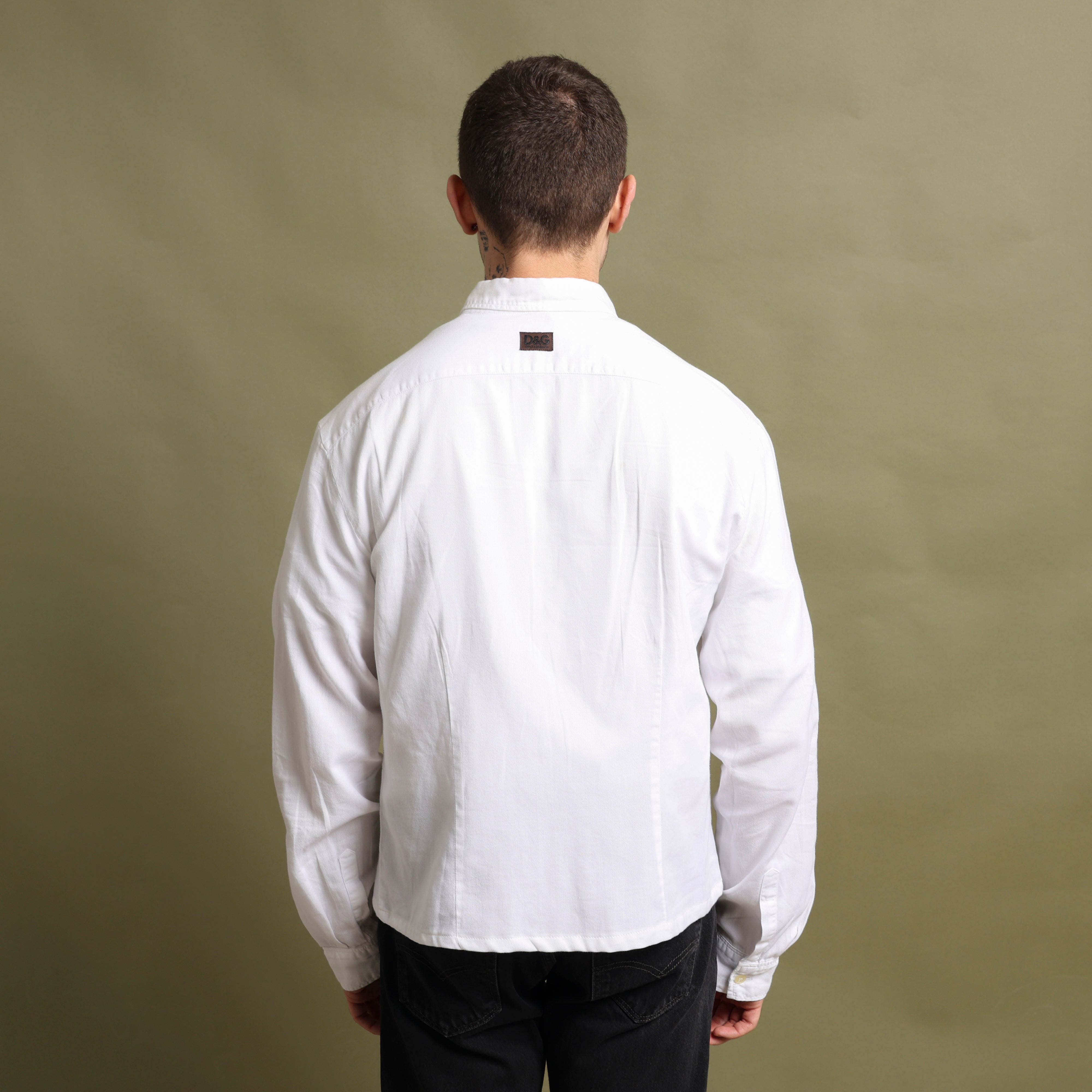 Vintage Dolce & Gabbana Oxford Shirt M White Cotton