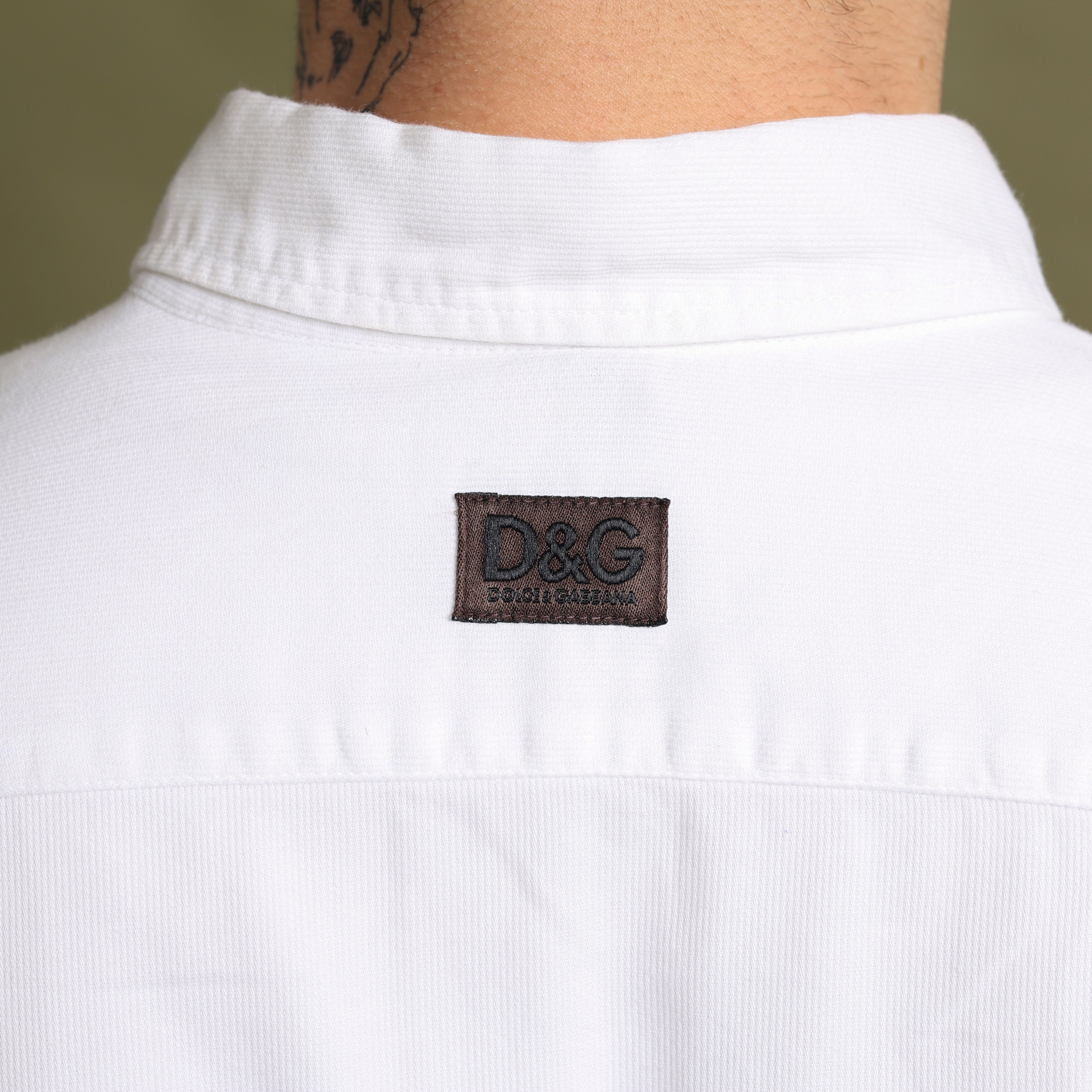 Vintage Dolce & Gabbana Oxford Shirt M White Cotton