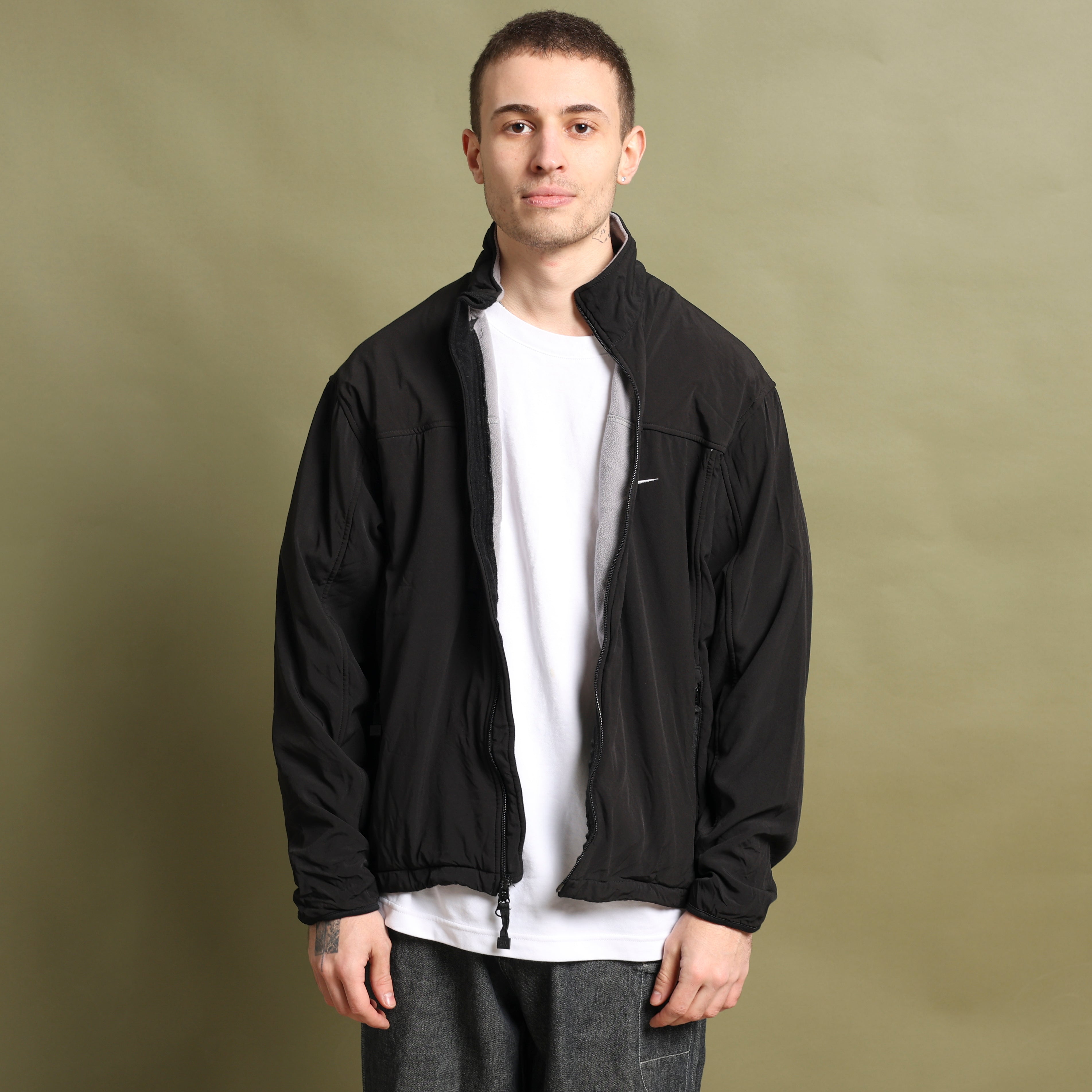 Vintage Nike Track Jacket M Black Polyester