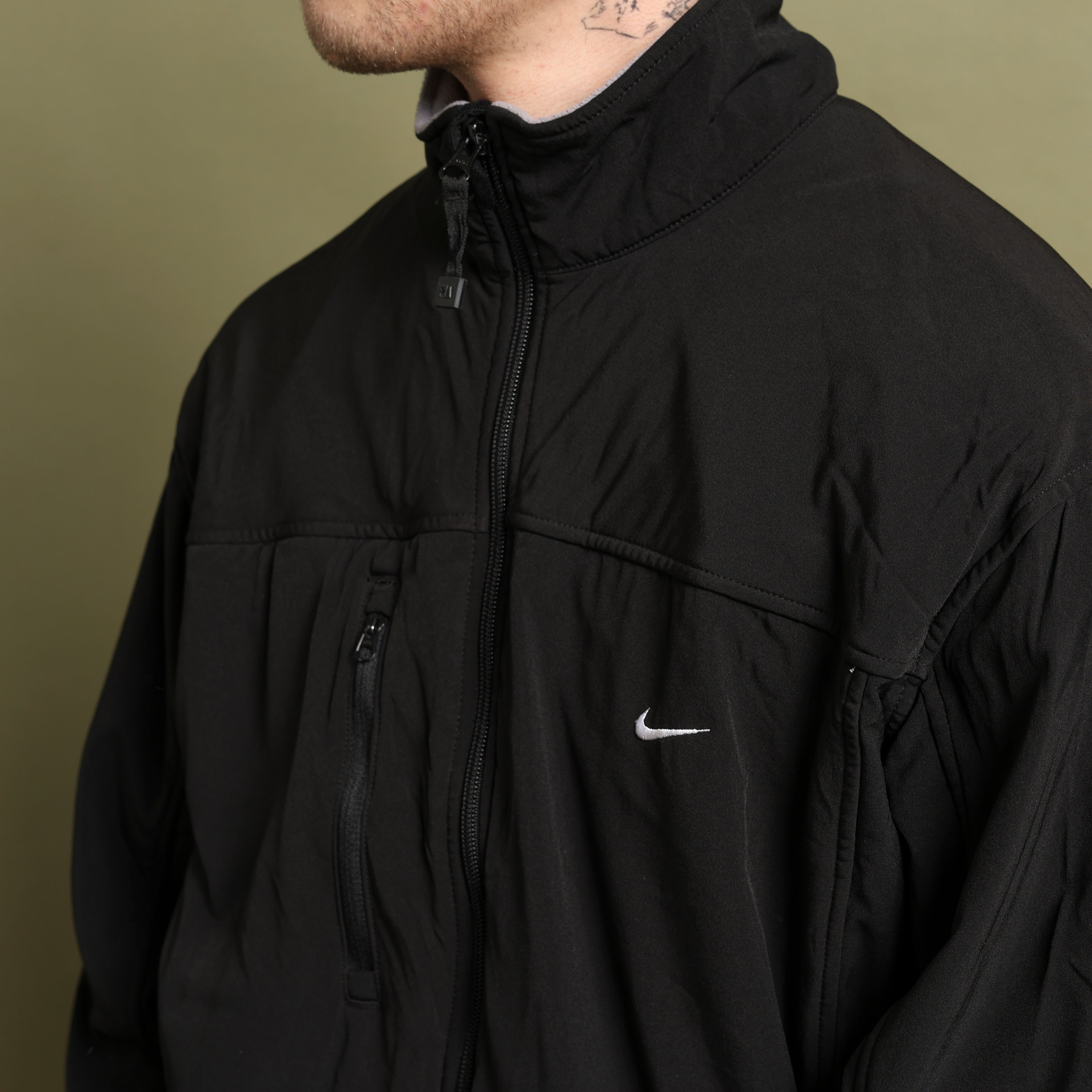 Vintage Nike Track Jacket M Black Polyester