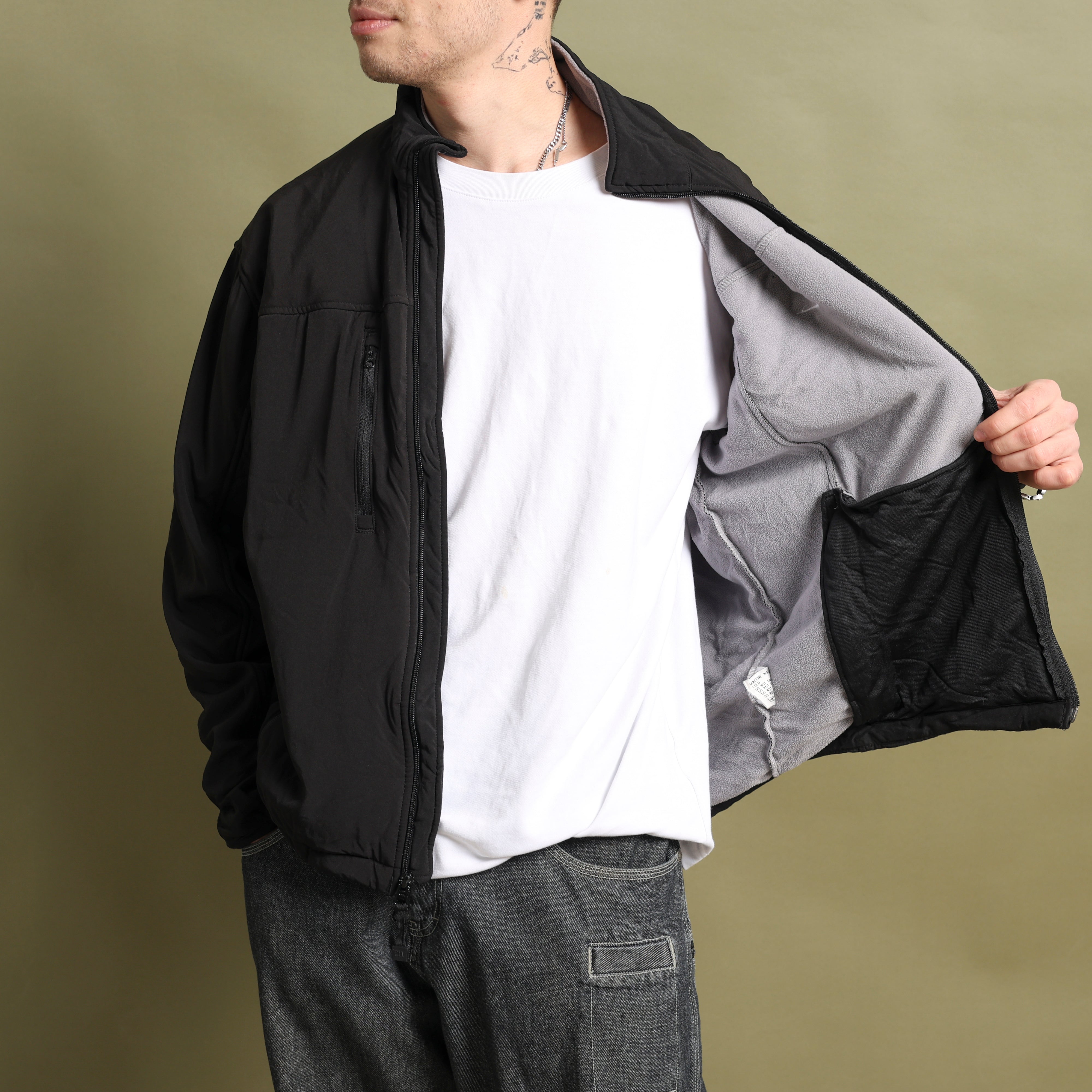 Vintage Nike Track Jacket M Black Polyester