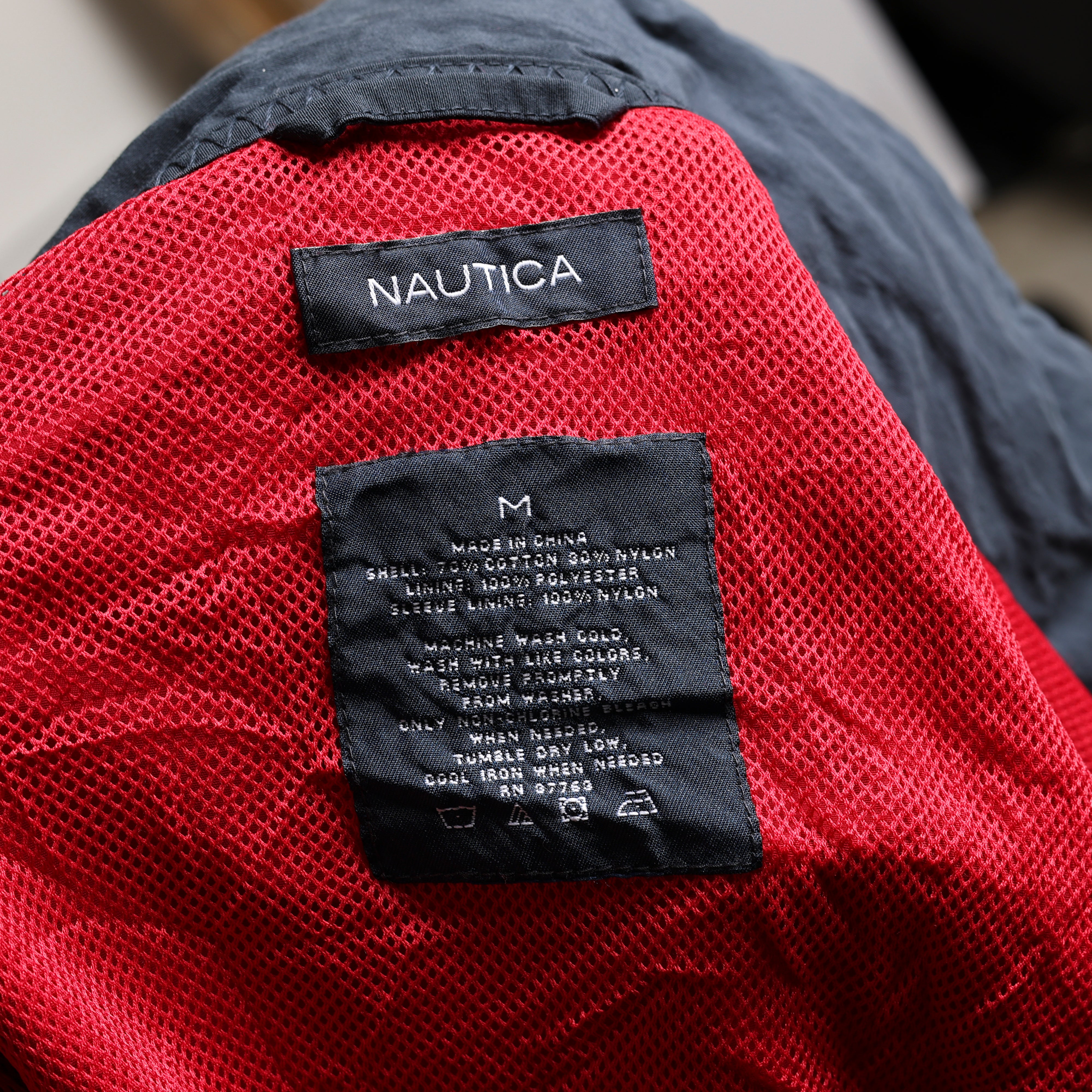 Vintage Nautica Track Jacket M Red Cotton