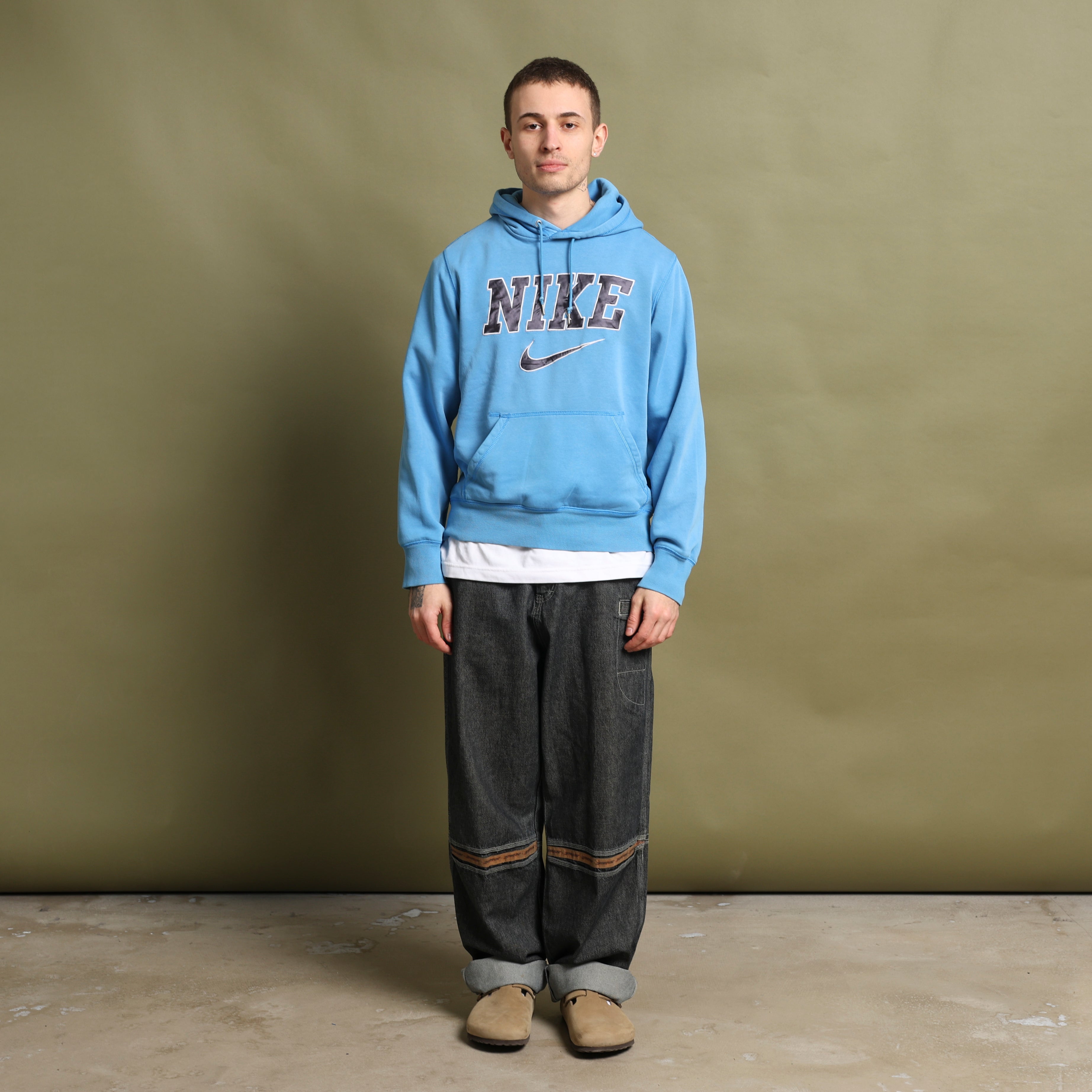 Vintage Nike Hoodie  S Blue Cotton