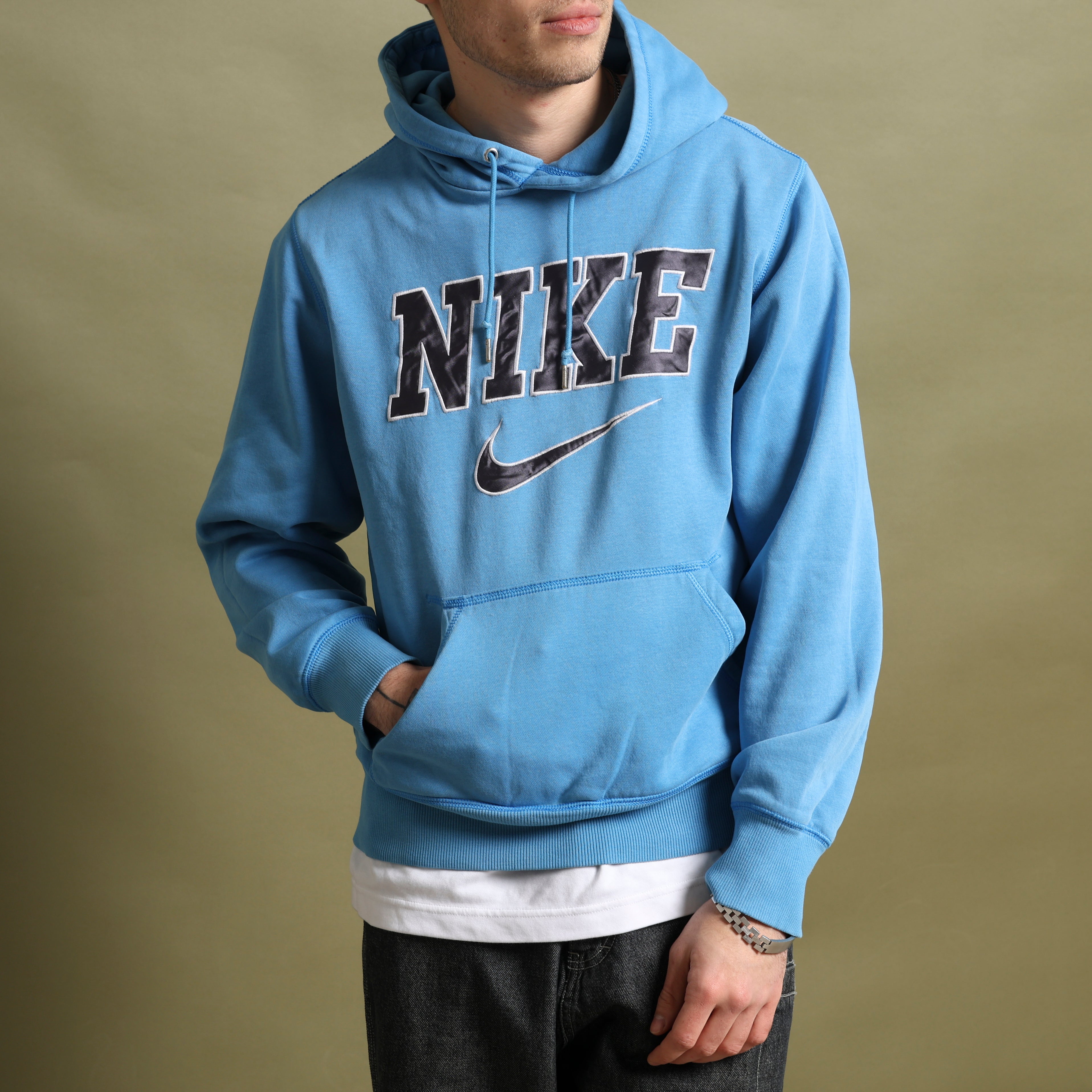 Vintage Nike Hoodie  S Blue Cotton
