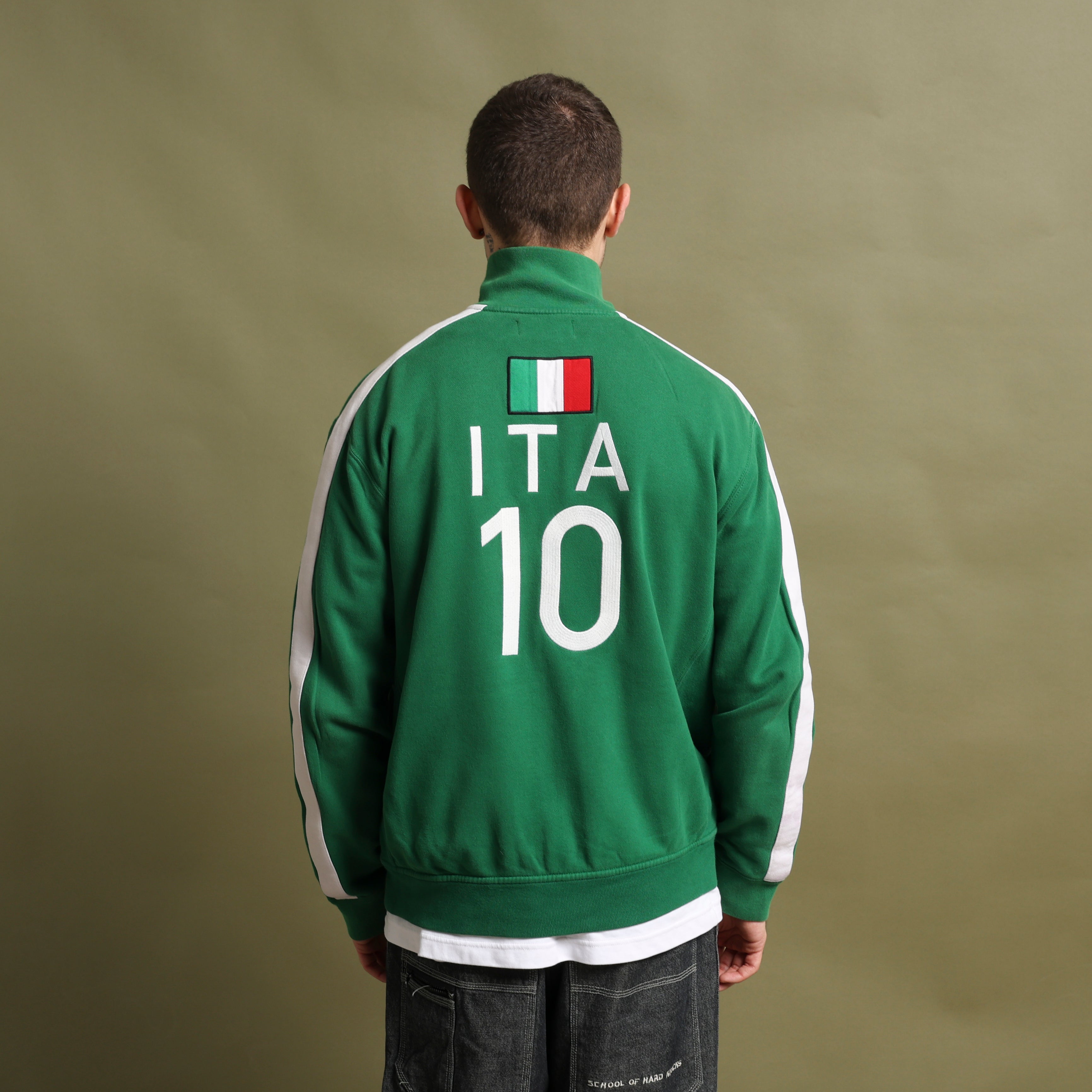 Vintage Polo Ralph Lauren Track Jacket L Green Cotton