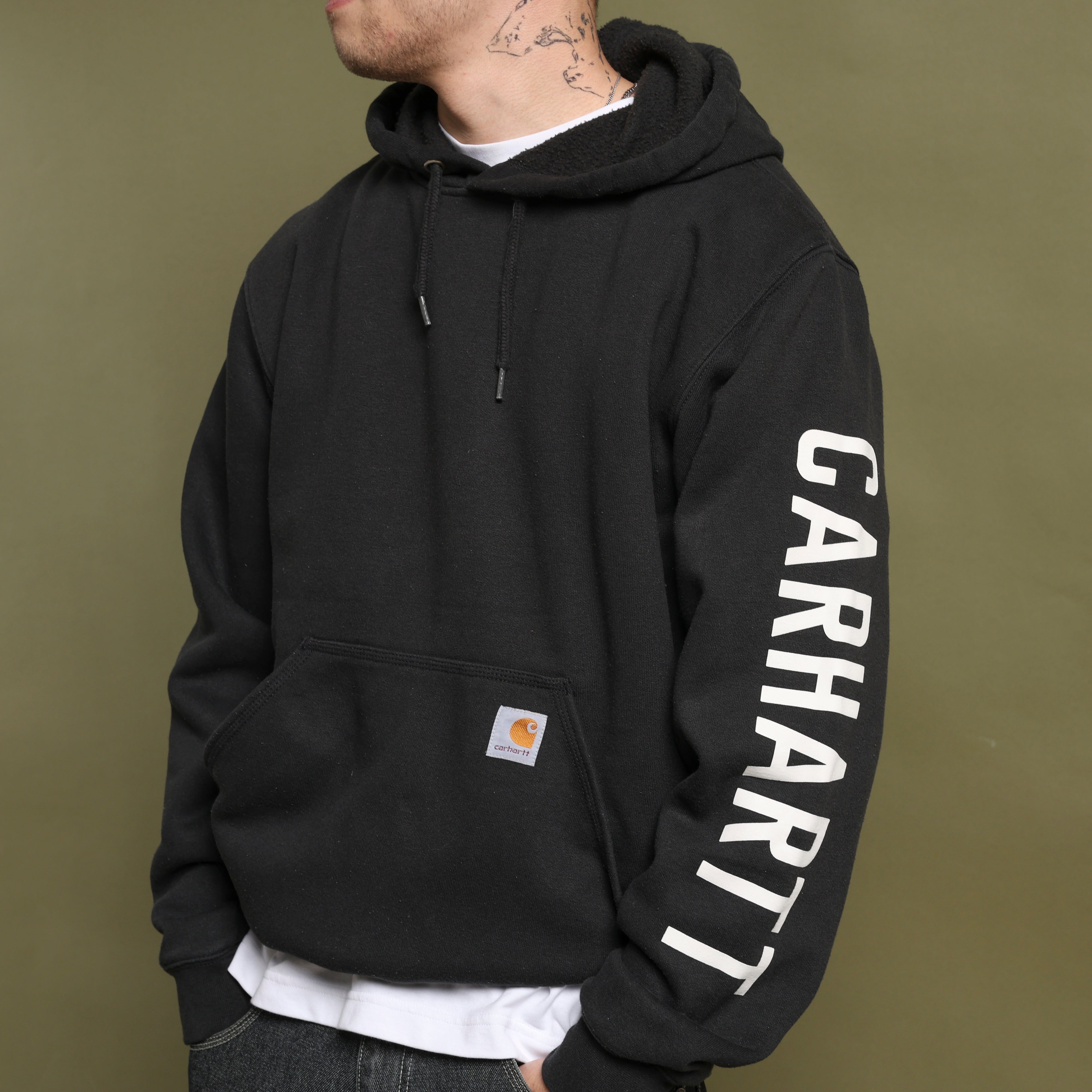 Vintage Carhartt Hoodie  S Black Cotton