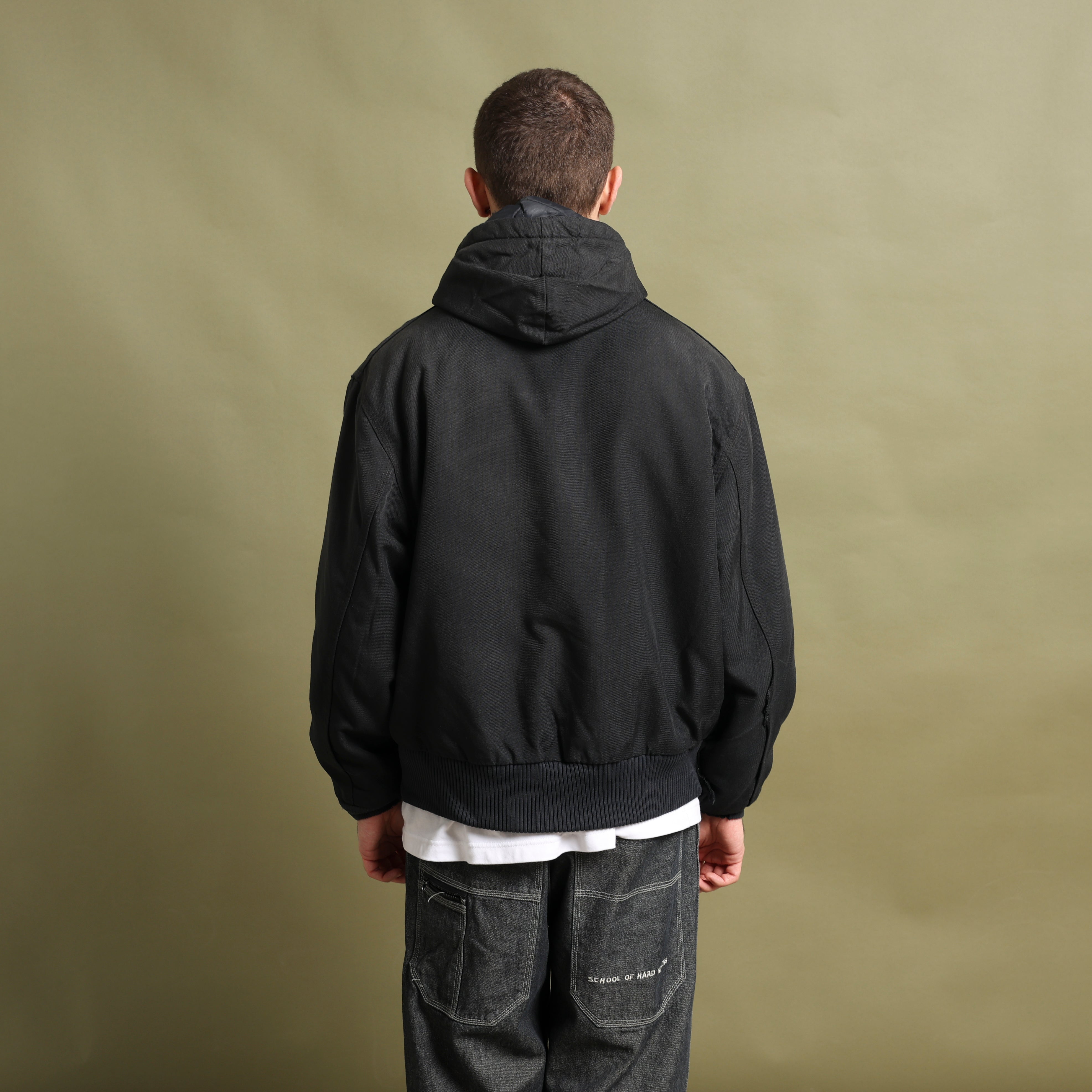 Vintage Carhartt Active Hooded Jacket S Black Canvas