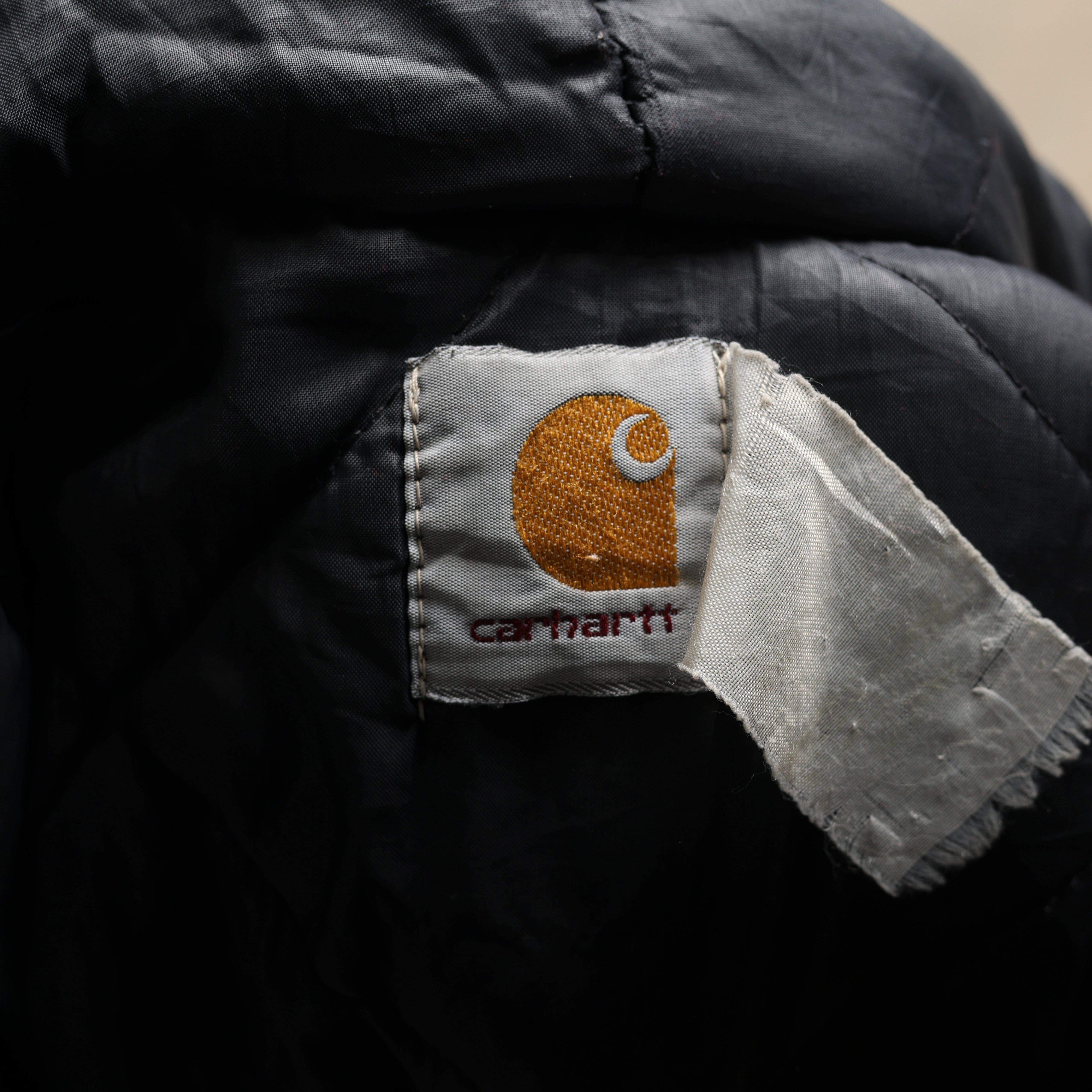 Vintage Carhartt Active Hooded Jacket S Black Canvas